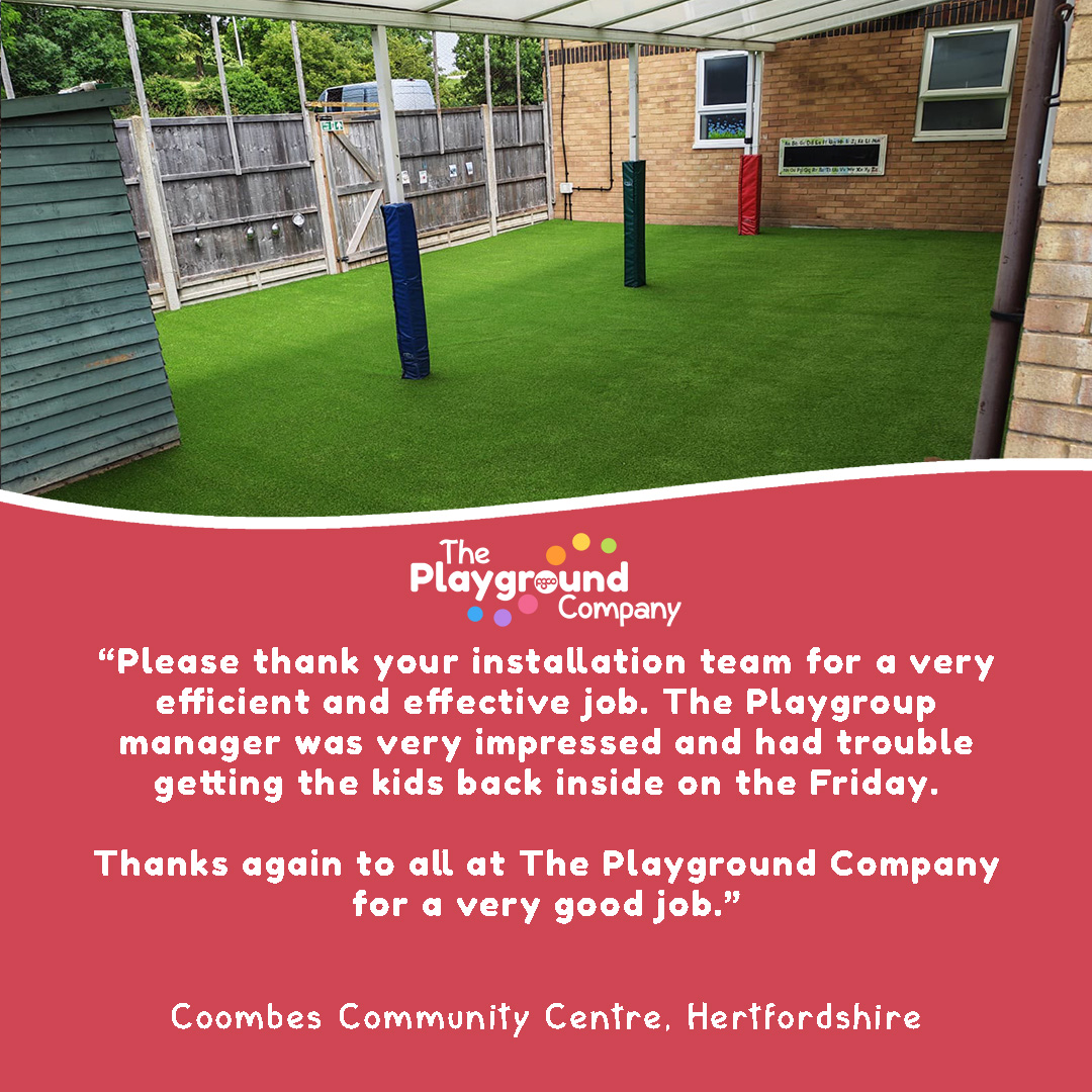 This just shows how much artificial grass can transform a space! ⭐
Thank you to Coombes Community Centre for this lovely feedback ☺️