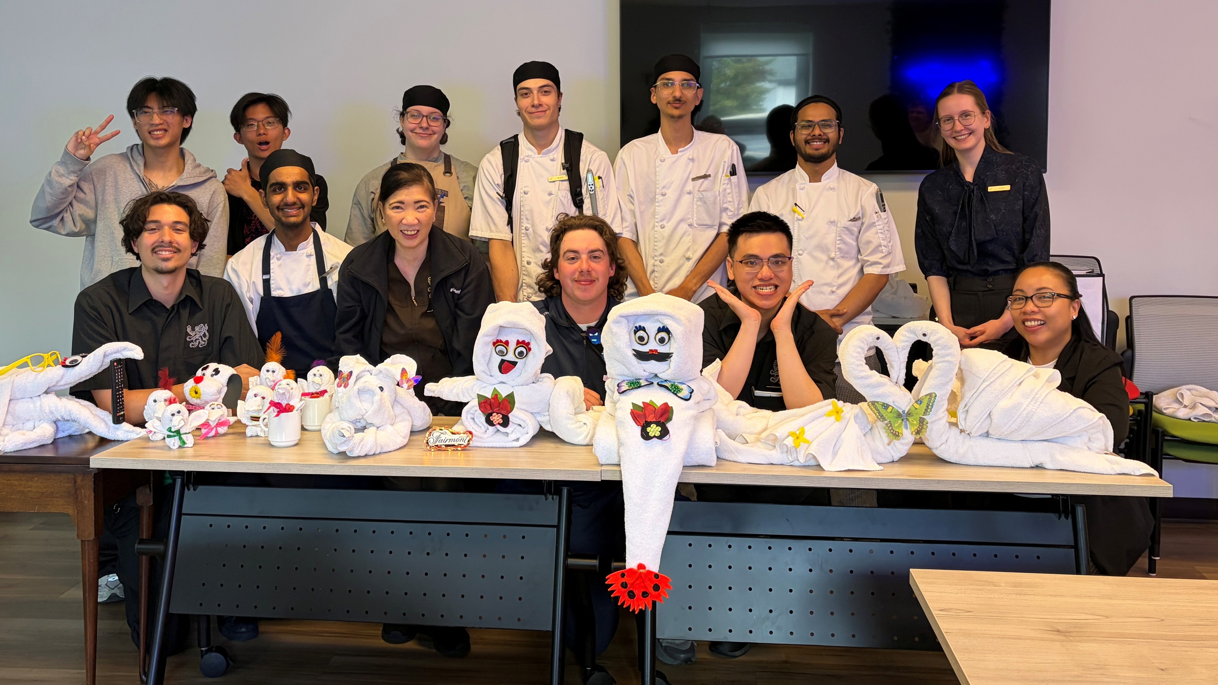 As part of our Student Work Experience Program (SWEP), students had the opportunity to learn the art of towel folding from our talented housekeeping team as the 2nd @fairmontbanff SWEP Event of the season.
While towel art may seem simple, it highlights the attention to detail, creativity, and guest-focused mindset that are at the heart of hospitality. These hands-on activities help our students gain a deeper understanding of the many roles that come together to create exceptional guest experiences.
A big thank you to our housekeeping team for hosting this fun and engaging learning opportunity!
#MakeSpecialHappen