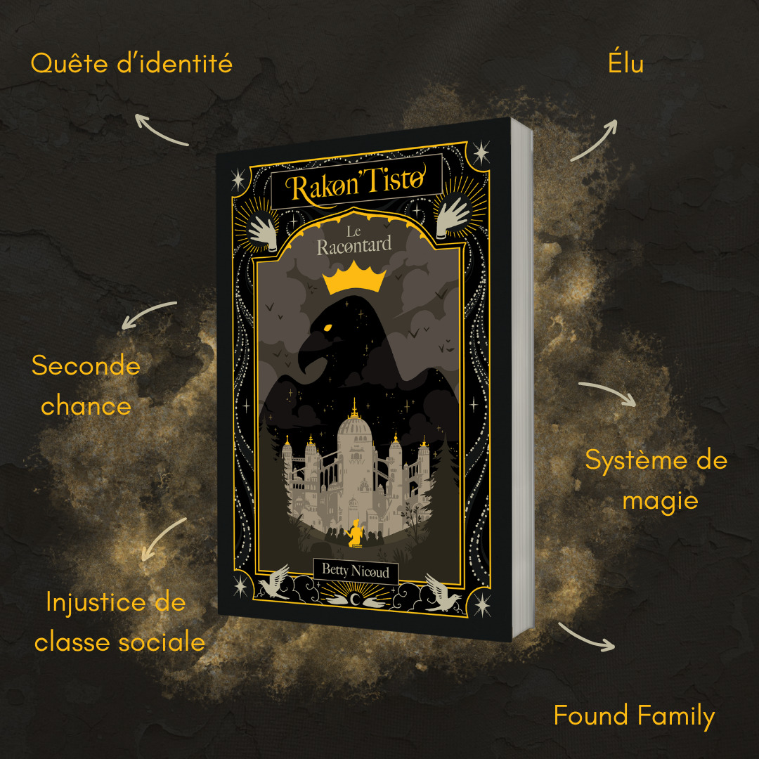 Quels tropes et quels thèmes trouveras-tu dans Rakon'Tisto, le Racontard ?
Si tu veux plus d'info, tout est expliqué sur Ulule et sur mon feed aussi :)
La campagne se termine le 9 juillet, ensuite toutes les exclusivités Ulule seront finies.
Si tu veux une fantasy 14-15+ avec un argot des rues, un personnage qui se pose des questions et un monde qui se dessine au fur et à mesure de l'histoire. Viens rencontrer Tisto !
Lien @ulule dans ma bio
#rakontisto #ulule #fantasy #youngadult #trope
