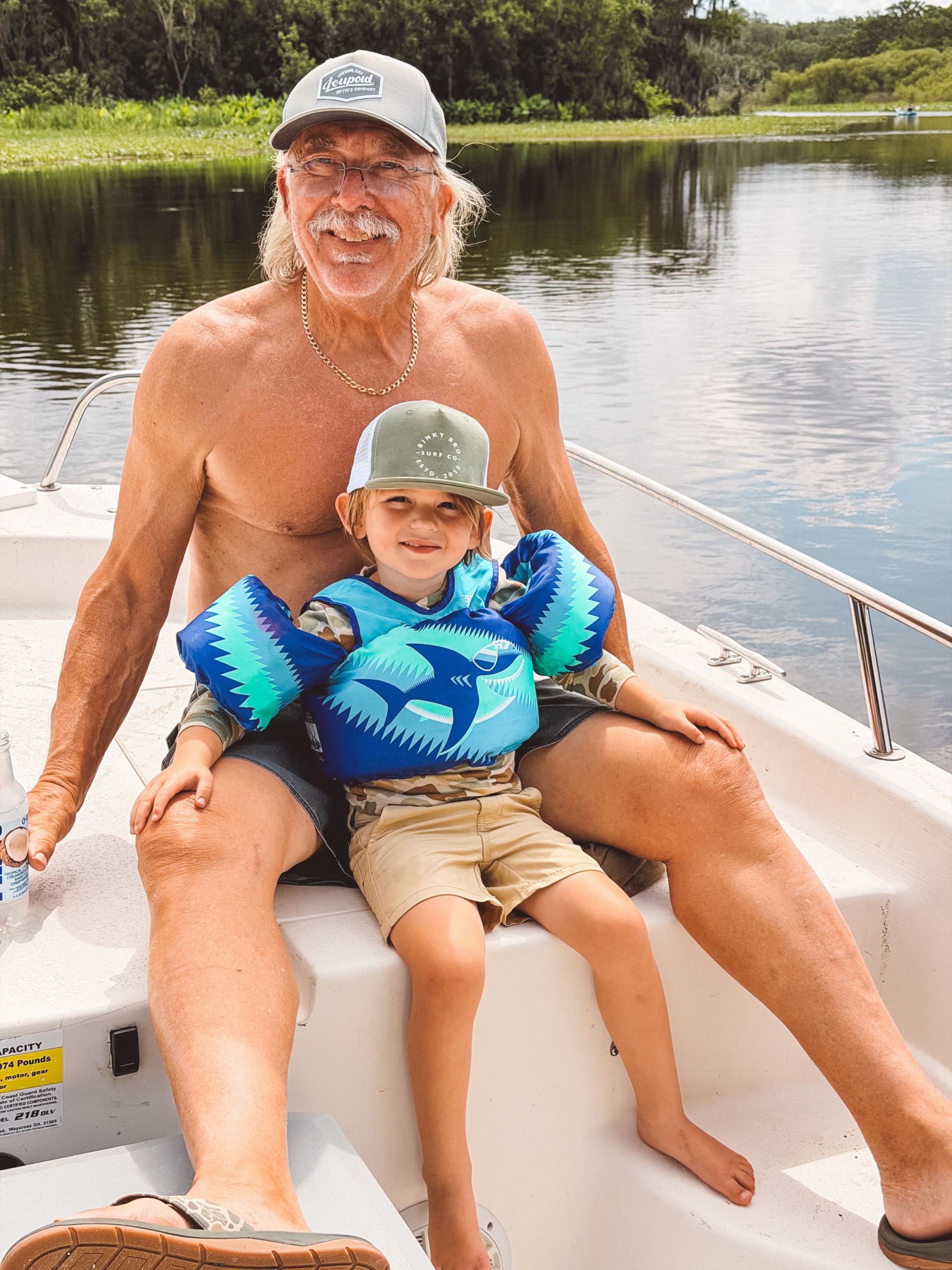 Being a Papa means carrying babies, driving the boat, providing the unapproved snacks, telling the stories, fixing the problems, and somehow still having enough energy to do it all again tomorrow. 😂
Luckily, our Papa is a professional.
Thank you for giving your grandkids the kind of childhood they’ll remember forever…the boat rides, river days, adventures, and feeling completely loved every step of the way.
The man.
The myth.
The legend.
Happy Father’s Day, Papa. ❤️