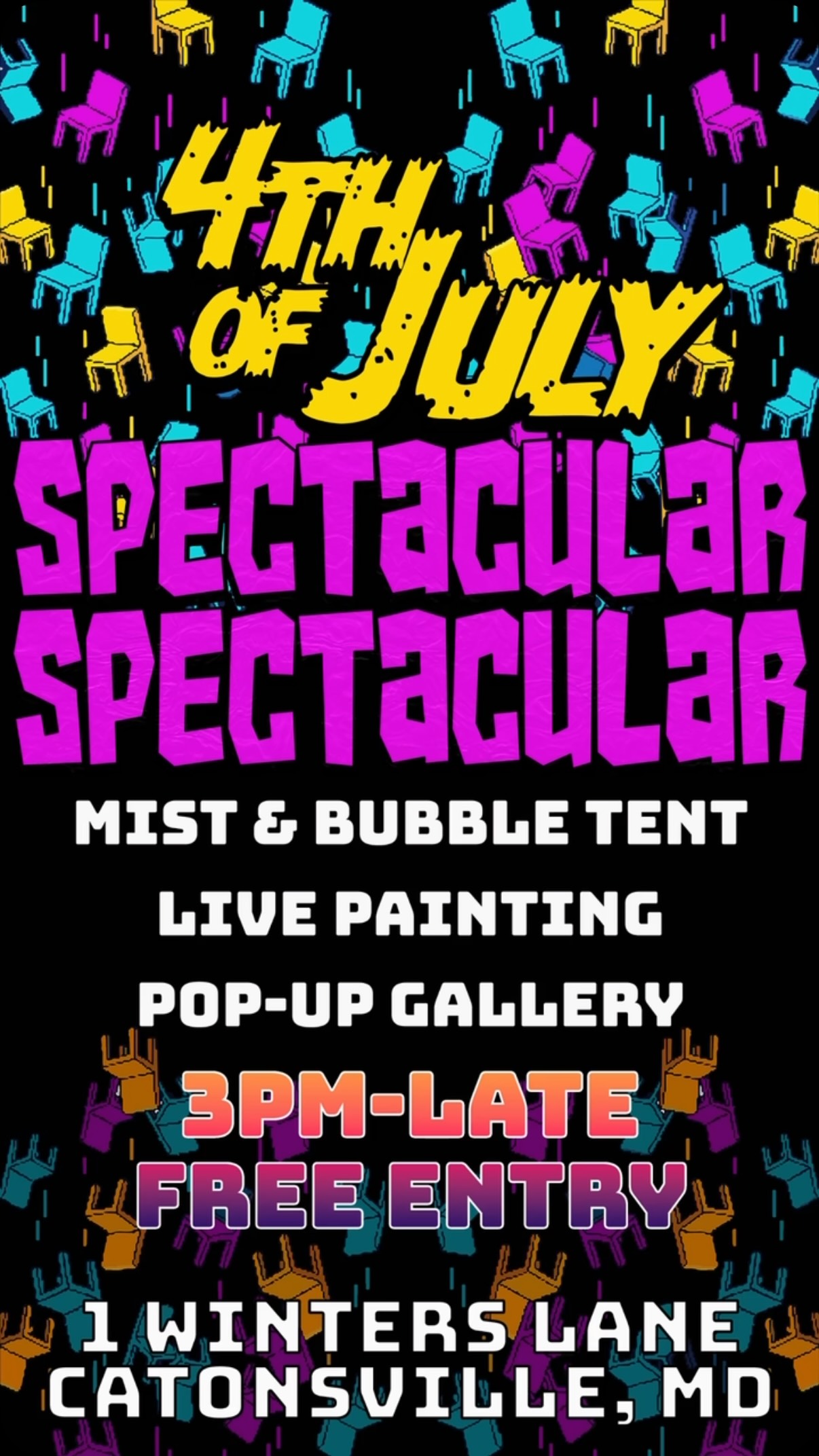 🔥 Beat the heat this 4th of July! 🔥
Swing by our driveway pop-up starting at 3 PM!
🫧 Mist & Bubble Tent
🎨 Live Painting by Kellen
🖼️ Full Pop-Up Gallery Display
Right on the foot-traffic route for the day’s festivities. Free entry, open late!