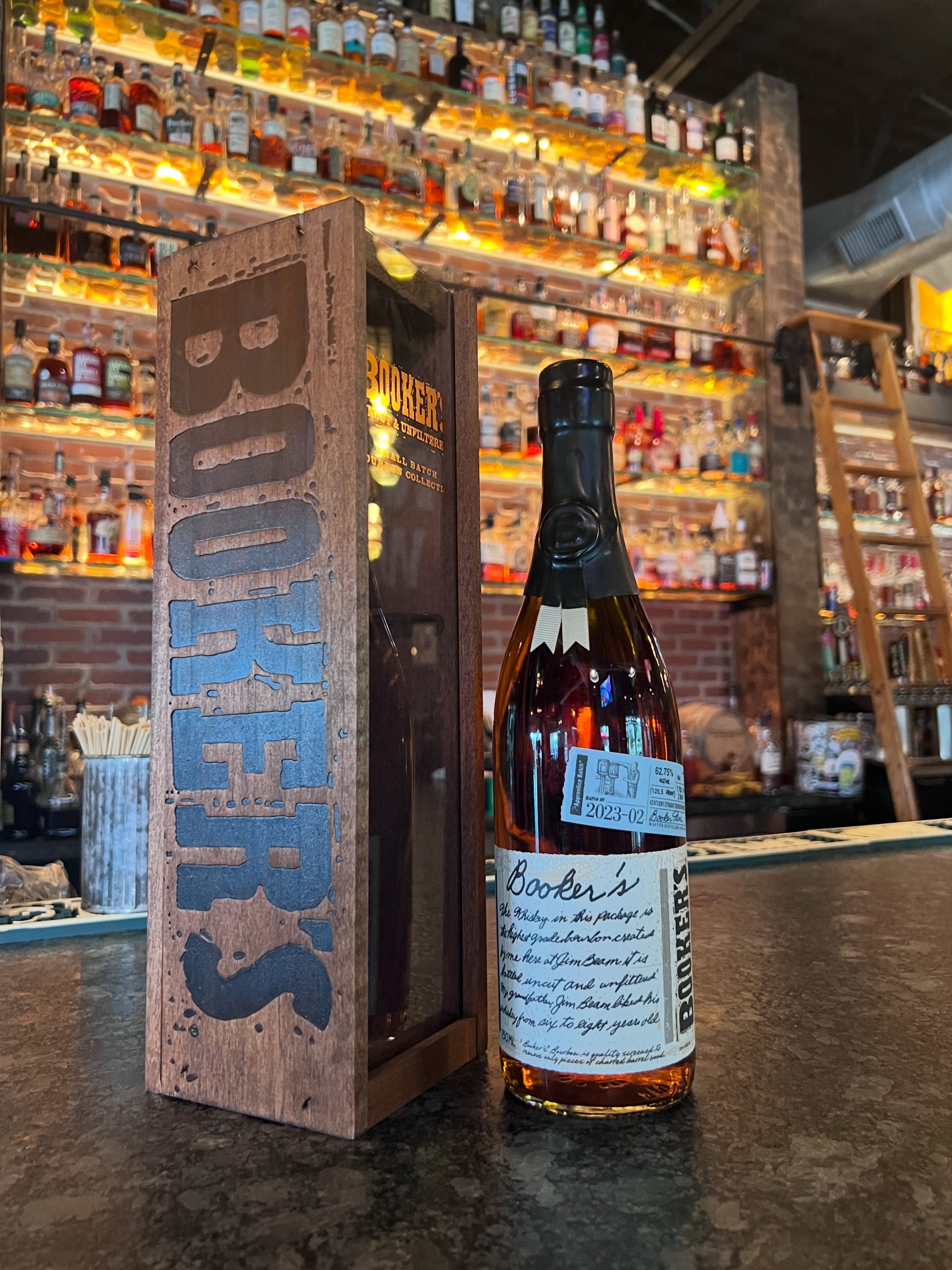It’s Whiskey Wednesday, and we have Booker’s “Apprentice” Batch for you… $5 an oz until the bottle is empty!