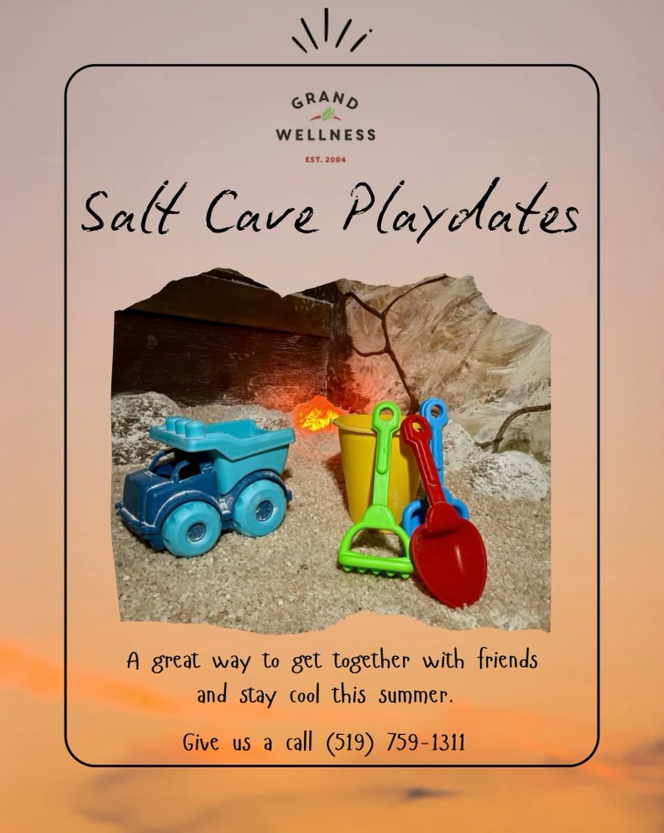 Adults are FREE when attending our Salt Cave with a child. Children 12 and under are $22/each
#grandwellness #saltcave #summerplaydates #kidfriendly #halotherapybenefits