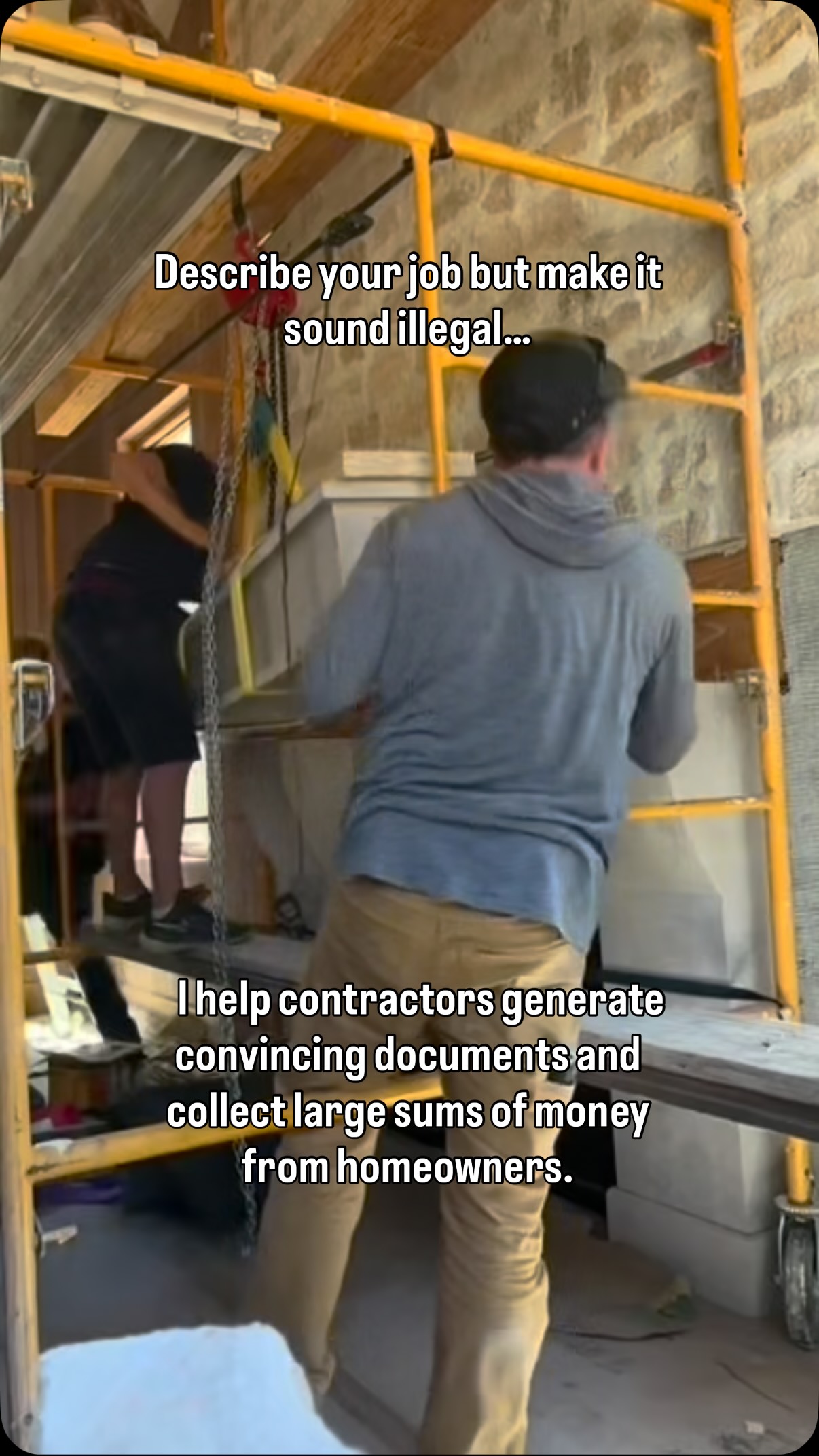AddWork helps contractors generate convincing documents and collect large sums of money from homeowners.
#addworkapp #constructionsolutions #constructionhumor #illegal