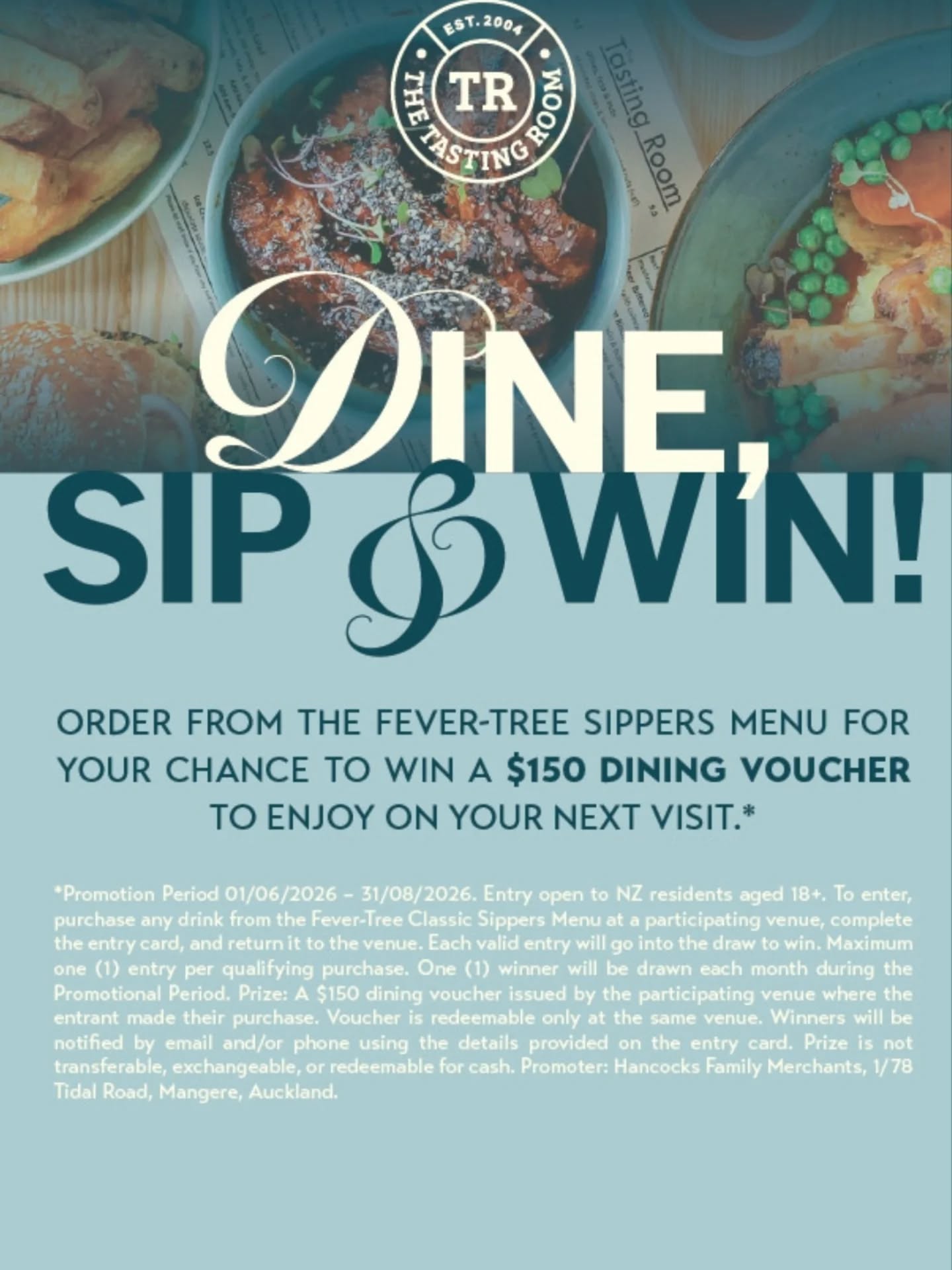 Dine, Sip & Win
Come in for the chance to win a $150 dinning voucher for The Tasting Room!
Just buy any of our gin and fever tree matches, fill out a slip and cross your fingers ๐ค๐ค
The lucky winner will be drawn on the 24th of August
See you soon! ๐