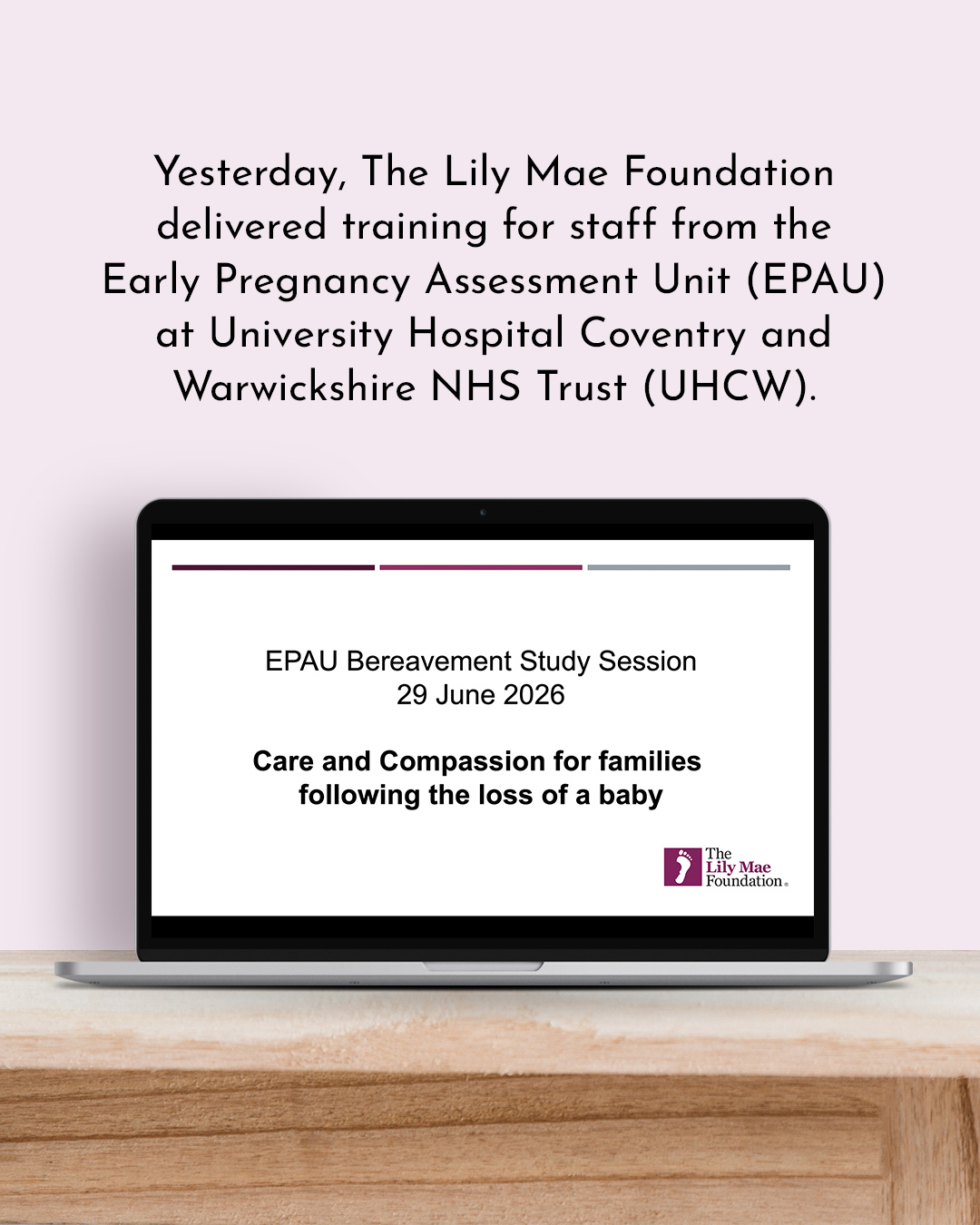 The Foundation has a wealth of experience in devising and delivering training to meet the needs of individuals, groups and organisations. We deliver multi-disciplinary workshops on a range of subjects to professionals supporting bereaved parents following the devastating loss of a baby.
Please get in touch if you think our training would benefit your business.