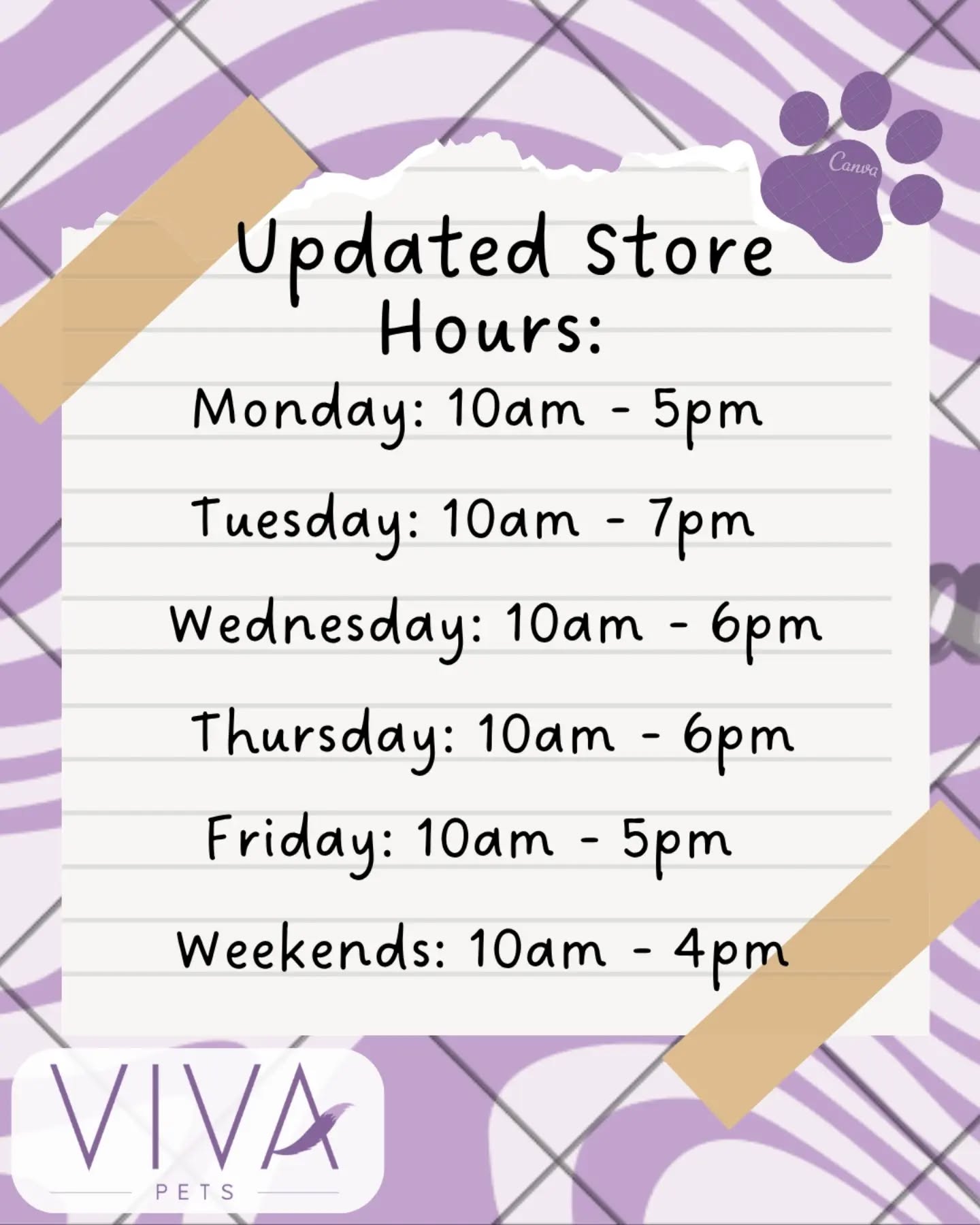 We are reducing our hours a little bit for the summer.
Now on Wednesdays and Thursdays we will be closed at 6 pm.
We will remain open until 7 pm on Tuesdays and we will continue to be open 7 days a week.
Thank you for your continued support!