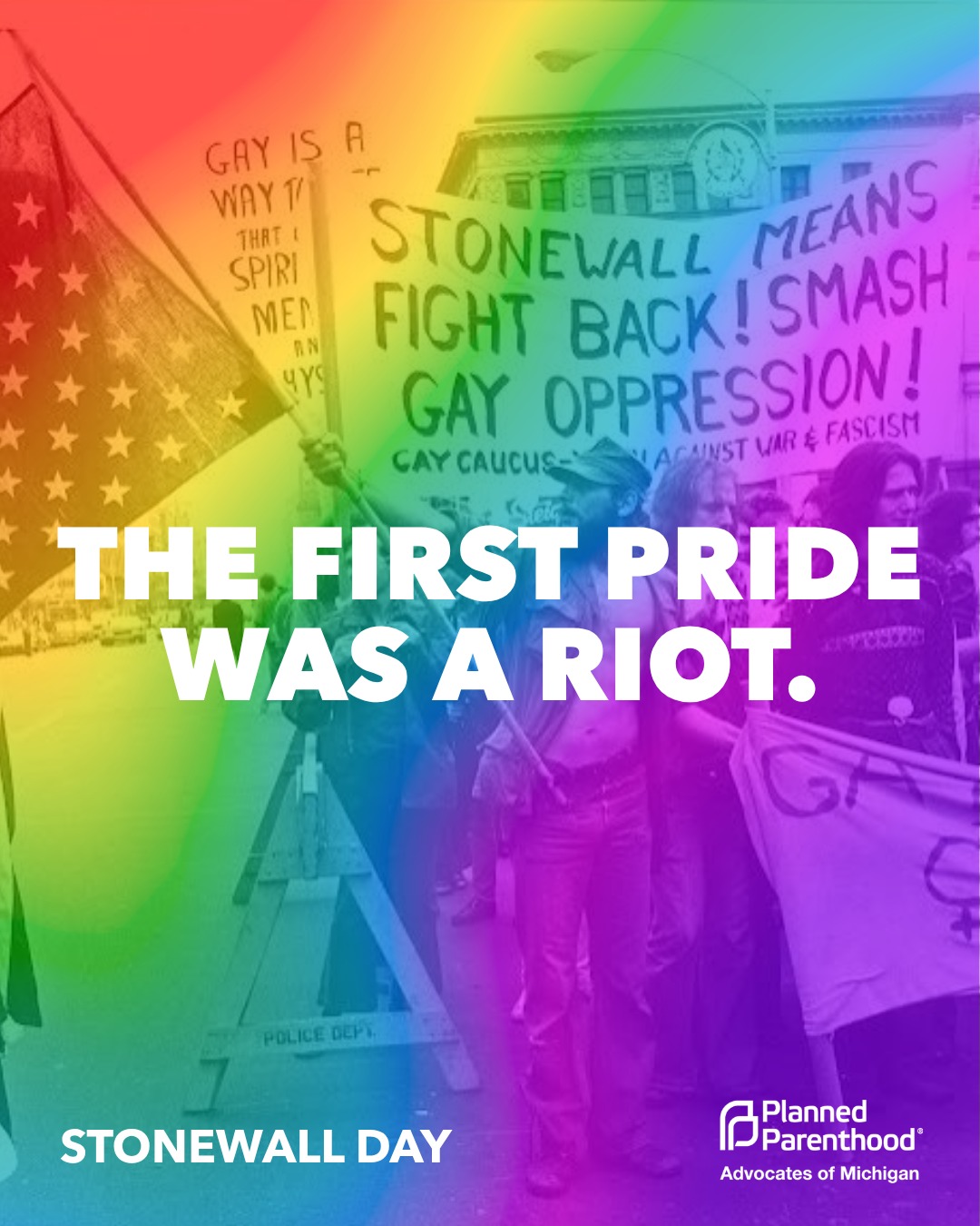 On this day in 1969, the Stonewall Riots sparked a movement. Led by queer and trans people of color, Stonewall was not just a moment — It was a revolution.
Today, we honor their courage and carry their legacy forward in the fight for LGBTQ+ and trans liberation, reproductive freedom, and bodily autonomy for all.
❤️🧡💛💚💙💜🖤🤎
#Stonewall #Pride #LGBTQHistory #ProtectTransRights