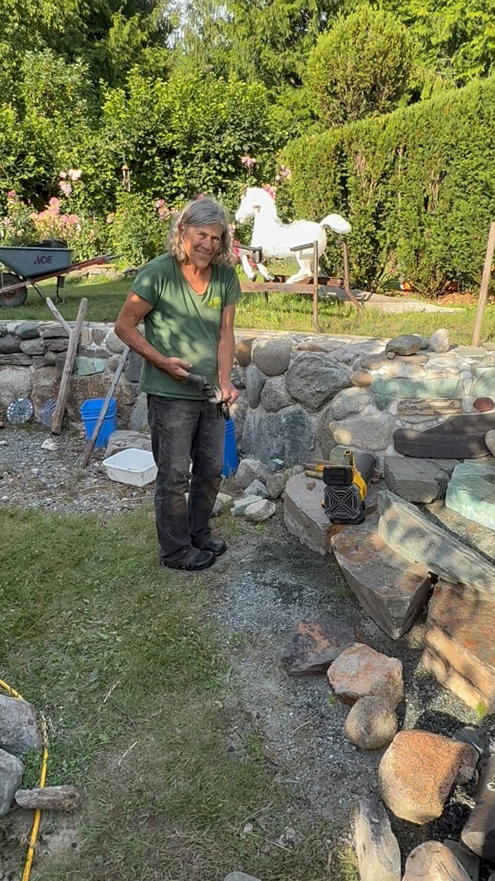 So my mom and I spend quality time together a little different. Today we placed some rocks at finished grade. We probably have one more day of concreting structural stones into this wall. A couple days of mortaring small rocks and pebbles . We have been at this project for some time and will be excited to see it finished. I’m excited to get pictures when the job site is all cleaned up. Stay tuned.