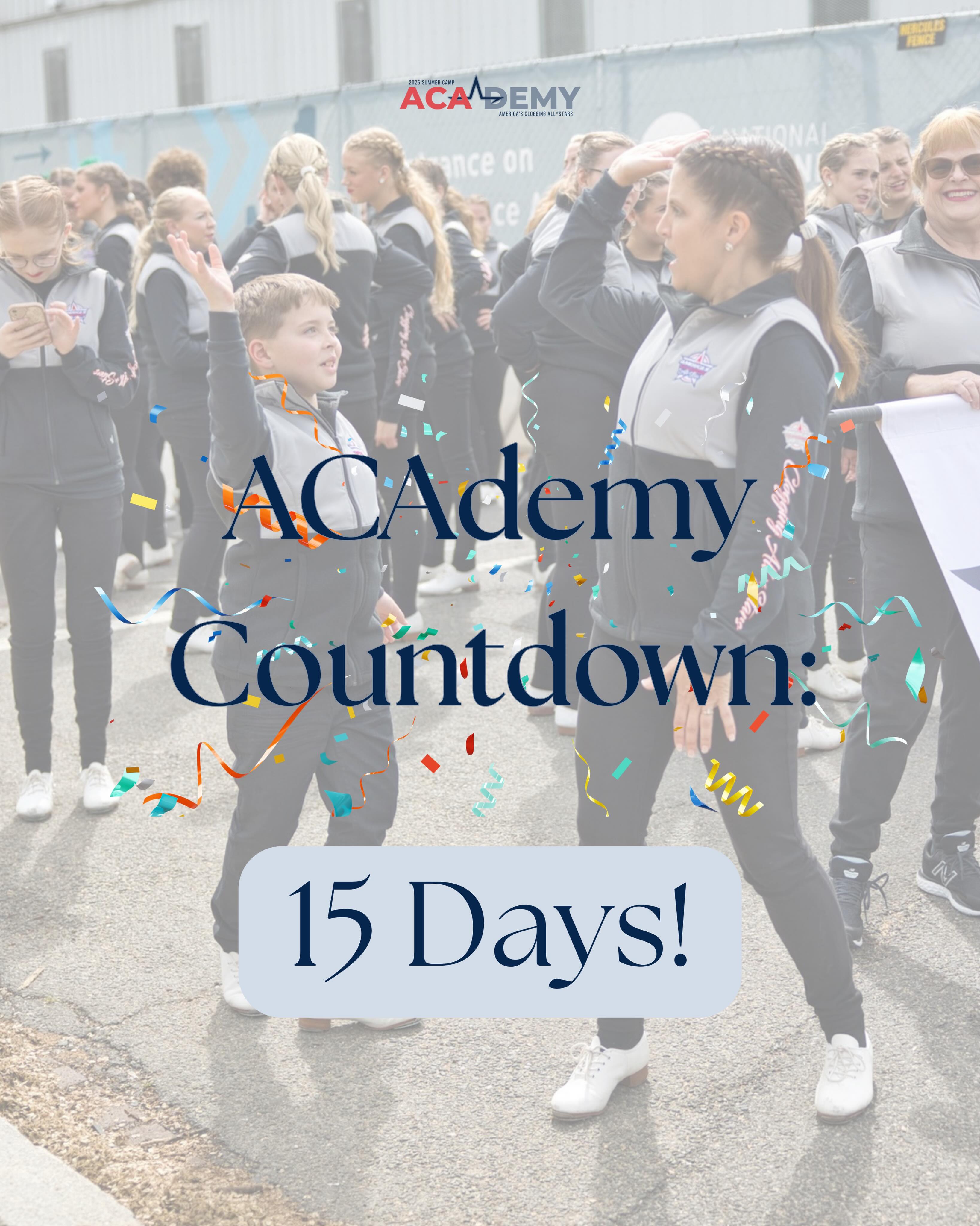 15 Days Until ACAdemy!!!!🌟🎉
Campers, what are you most excited for?