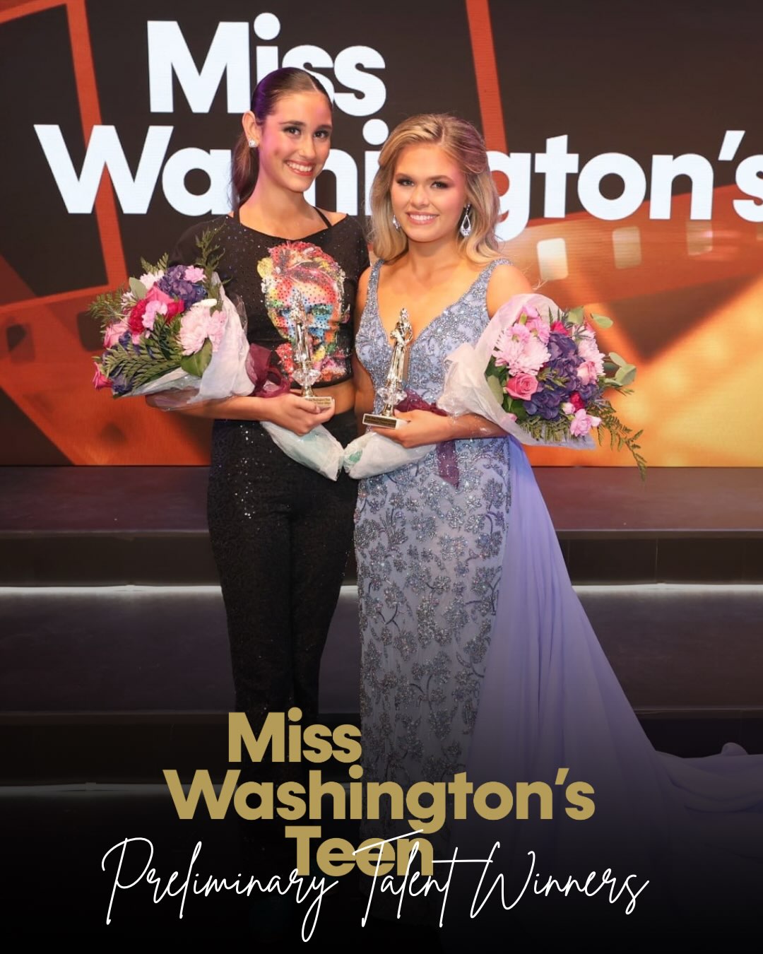 ✨Congratulations to our Night 2 Talent Preliminary Winners!✨
@greaterwenatcheeteenwa Madison Vines
@missevergreensteenwa AvaRose Bodge
#misswashingtonsteen #misswateen #mwat