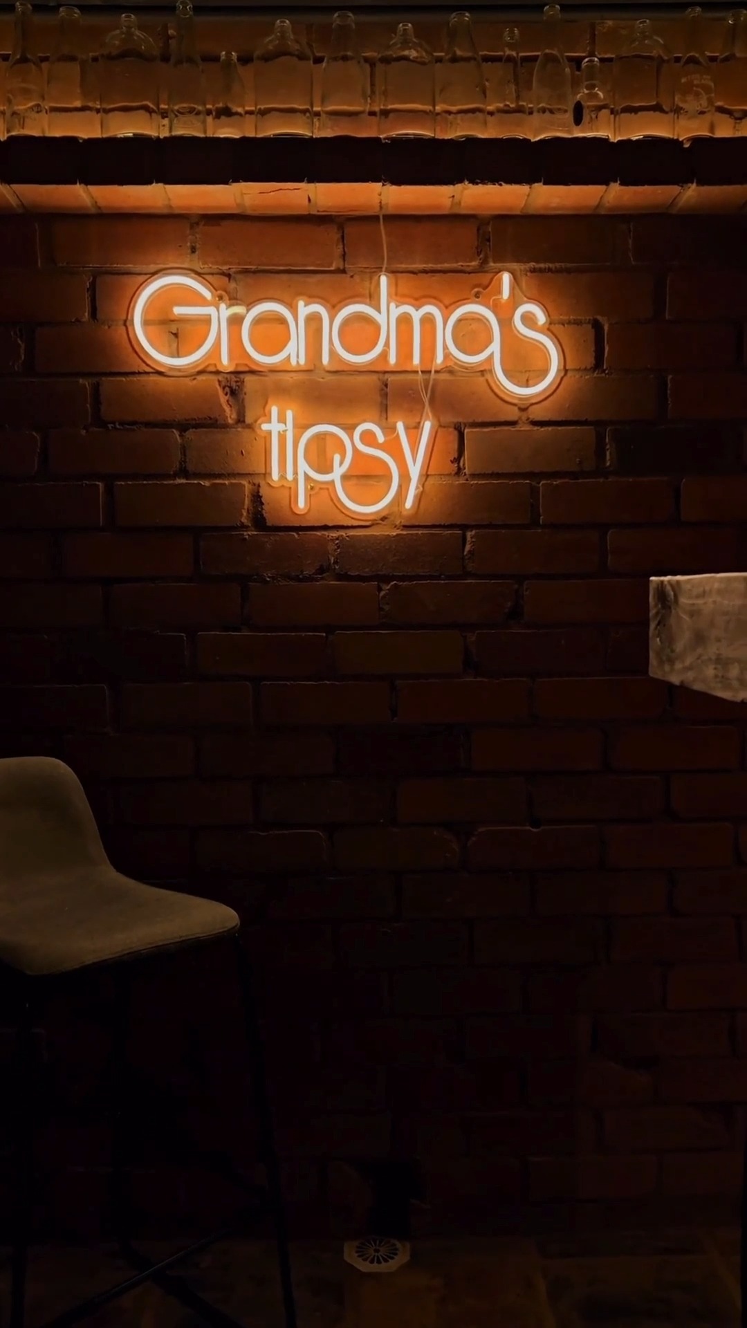 Favourite places aren't built. They're made by the people in them.
Our grandmother was born in 1922. She lived to 101, and her idea of a perfect evening was the people she loved most, a good drink, and absolutely no reason to rush home.
When we found a secret underground bar beneath this house, we redesigned it in her honour — 1920s Prohibition-era, hidden, a little bit mischievous. Just like her.
Grandma's Tipsy. She was very pleased with us.