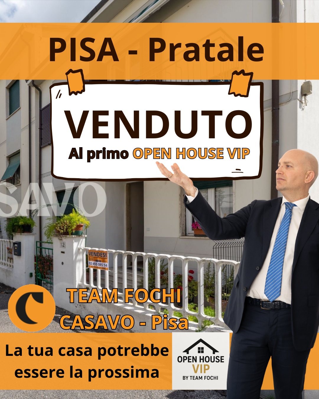 🏡✨ 𝗩𝗘𝗡𝗗𝗨𝗧𝗔 𝗔𝗟 𝗣𝗥𝗜𝗠𝗢 𝗢𝗣𝗘𝗡 𝗛𝗢𝗨𝗦𝗘 𝗩𝗜𝗣!
C'è una cosa che mi piace ricordare a chi vuole vendere casa:
𝗟𝗲 𝗰𝗮𝘀𝗲 𝗻𝗼𝗻 𝘀𝗶 𝘃𝗲𝗻𝗱𝗼𝗻𝗼 𝗽𝗲𝗿 𝗰𝗮𝘀𝗼. 𝗦𝗶 𝘃𝗲𝗻𝗱𝗼𝗻𝗼 𝗰𝗼𝗻 𝗶𝗹 𝗺𝗲𝘁𝗼𝗱𝗼 𝗴𝗶𝘂𝘀𝘁𝗼.
Per questo immobile a Pratale abbiamo costruito una strategia precisa:
📸 presentazione professionale
🎥 video e marketing mirato
🎯 selezione degli acquirenti
🏠 organizzazione dell'Open House VIP
Il risultato?
✅ Venduta al primo Open House VIP.
Un grande grazie ai proprietari per la fiducia e complimenti ai nuovi acquirenti, che presto inizieranno una nuova avventura in questa casa.
👉 Se anche tu stai pensando di vendere casa a Pisa, non limitarti a pubblicare un annuncio.
Scopri cosa può fare una strategia costruita su misura per il tuo immobile.
📩 Scrivimi in DM oppure clicca il link in bio per richiedere una consulenza.
𝗟𝗮 𝗽𝗿𝗼𝘀𝘀𝗶𝗺𝗮 𝗳𝗼𝘁𝗼 𝗰𝗼𝗻 𝗹𝗮 𝘀𝗰𝗿𝗶𝘁𝘁𝗮 "𝗩𝗘𝗡𝗗𝗨𝗧𝗢" 𝗽𝗼𝘁𝗿𝗲𝗯𝗯𝗲 𝗲𝘀𝘀𝗲𝗿𝗲 𝗾𝘂𝗲𝗹𝗹𝗮 𝗱𝗲𝗹𝗹𝗮 𝘁𝘂𝗮 𝗰𝗮𝘀𝗮. 🏡🧡
#TeamFochi #Casavo #OpenHouseVIP #MetodoOpenHouseVIP #Pisa #Pratale #CasaVenduta #CasaInVendita #ImmobiliarePisa #RealEstate #VendereCasa #ComprareCasa #MarketingImmobiliare #HomeSelling #PropertyMarketing #RealEstateAgent #GiardinoPrivato #IngressoIndipendente #Toscana #PisaHomes