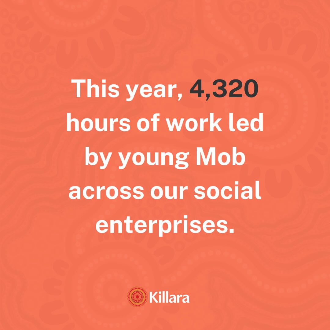Our impact in numbers over the last year!
* 4,320 hours of employment for young Mob across our social enterprises
* 4,536 hours of training and skill development through our intake programs
* $172,800 in wages creating the foundations for long-term economic participation
These numbers reflect real change - Aboriginal and Torres Strait Islander young peoples gaining skills, stability and connection through pathways to culturally-safe employment.
Support us today, so that we can continue delivering meaningful economic and social outcomes alongside Community into the future.
Link in bio to donate!
#firstnations #socialimpact #supportcommunity #eofy #eofygiving
