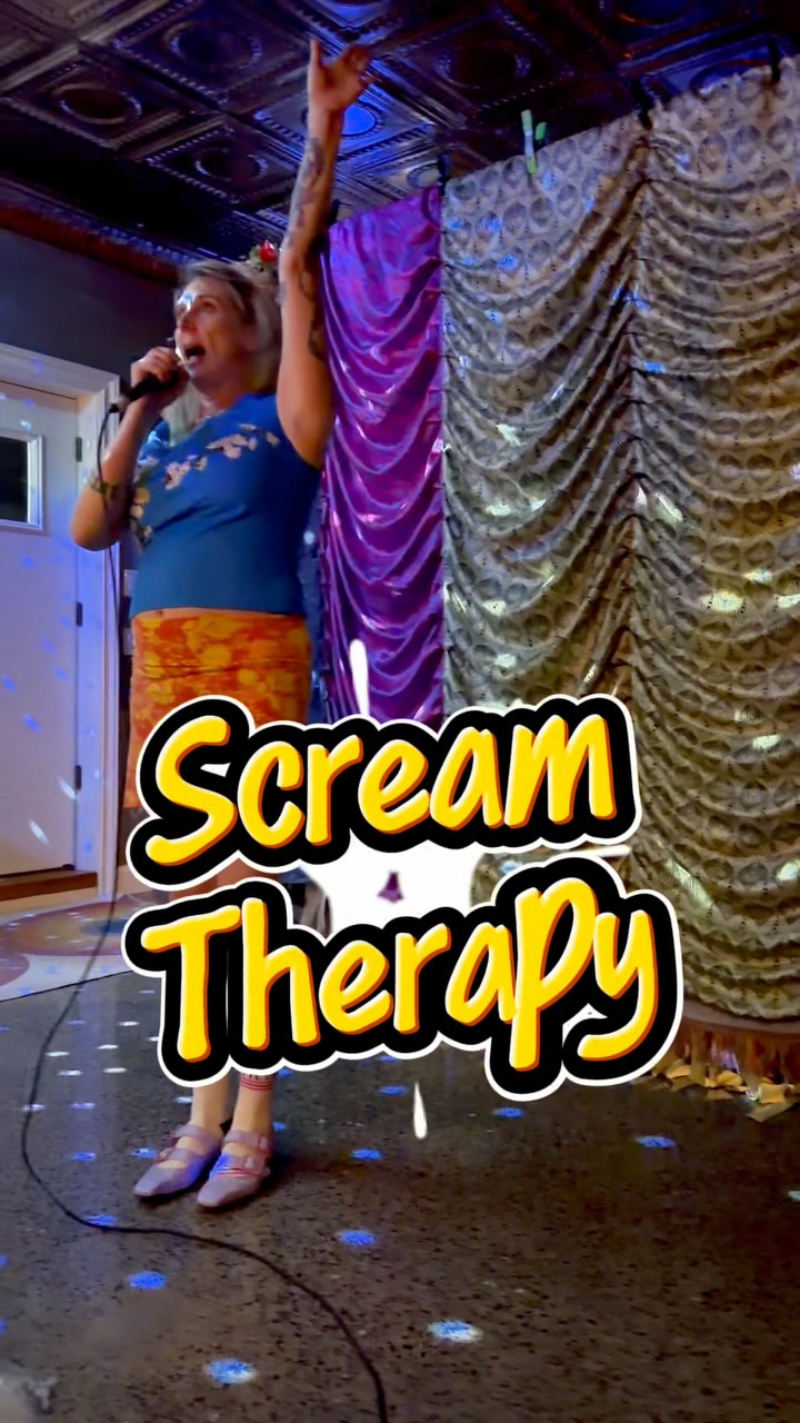 In honor of Ramona’s birthday, we conducted Scream Therapy at Beaver Manor. Everyone rocked. Not all pictured. Will return in Sept if everything goes according to plan. Let me know if you want an invite.