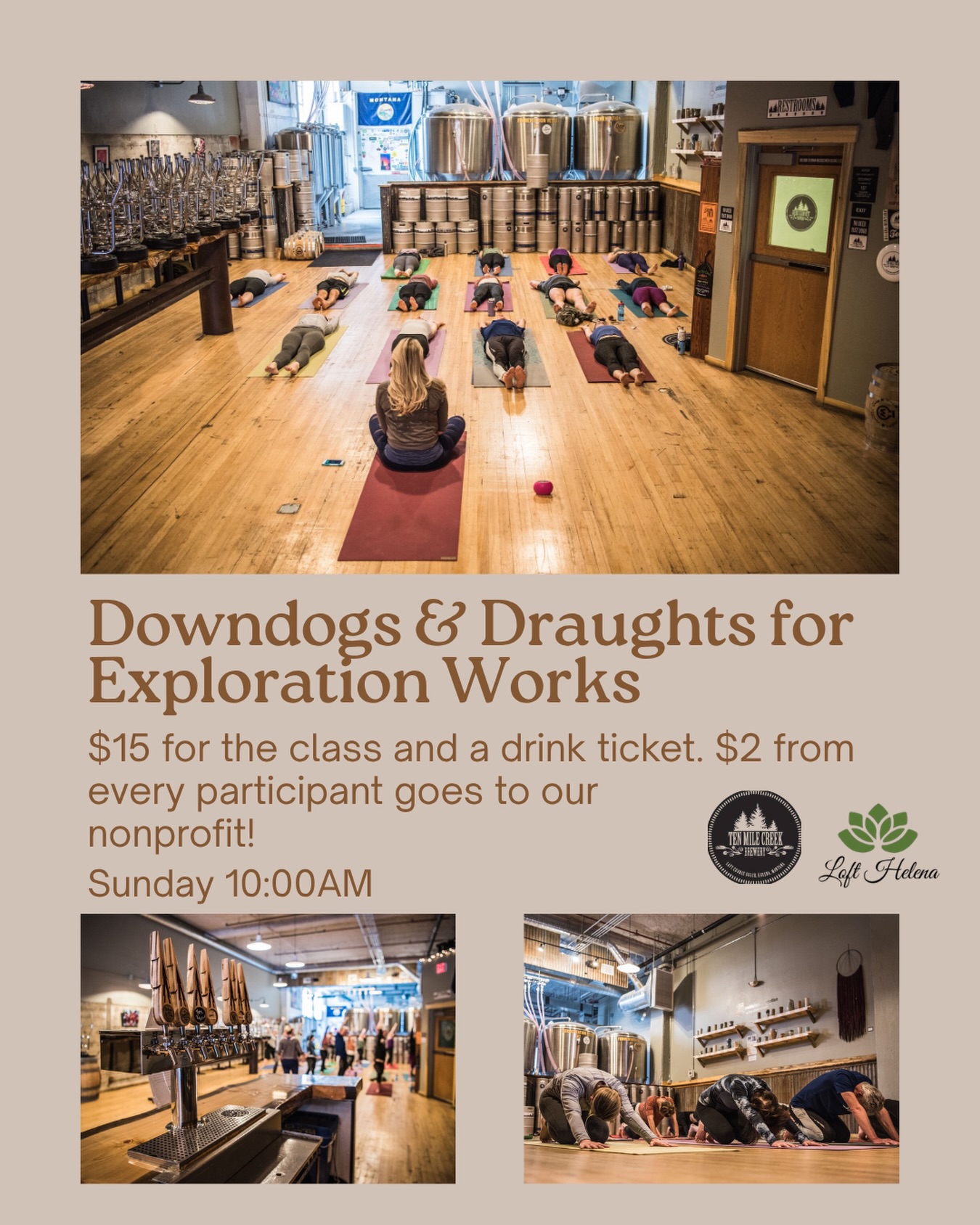 Join us every Sunday at 10am in June at Ten Mile for Downdogs and Draughts! $15 for yoga and a drink ticket. $2 from each participant in June goes to ExplorationWorks! Ten Mile also has great NA options to choose from.
This class is suitable for all levels. Please bring a mat.
We love you Helena!
📸 - @tubbs_photos