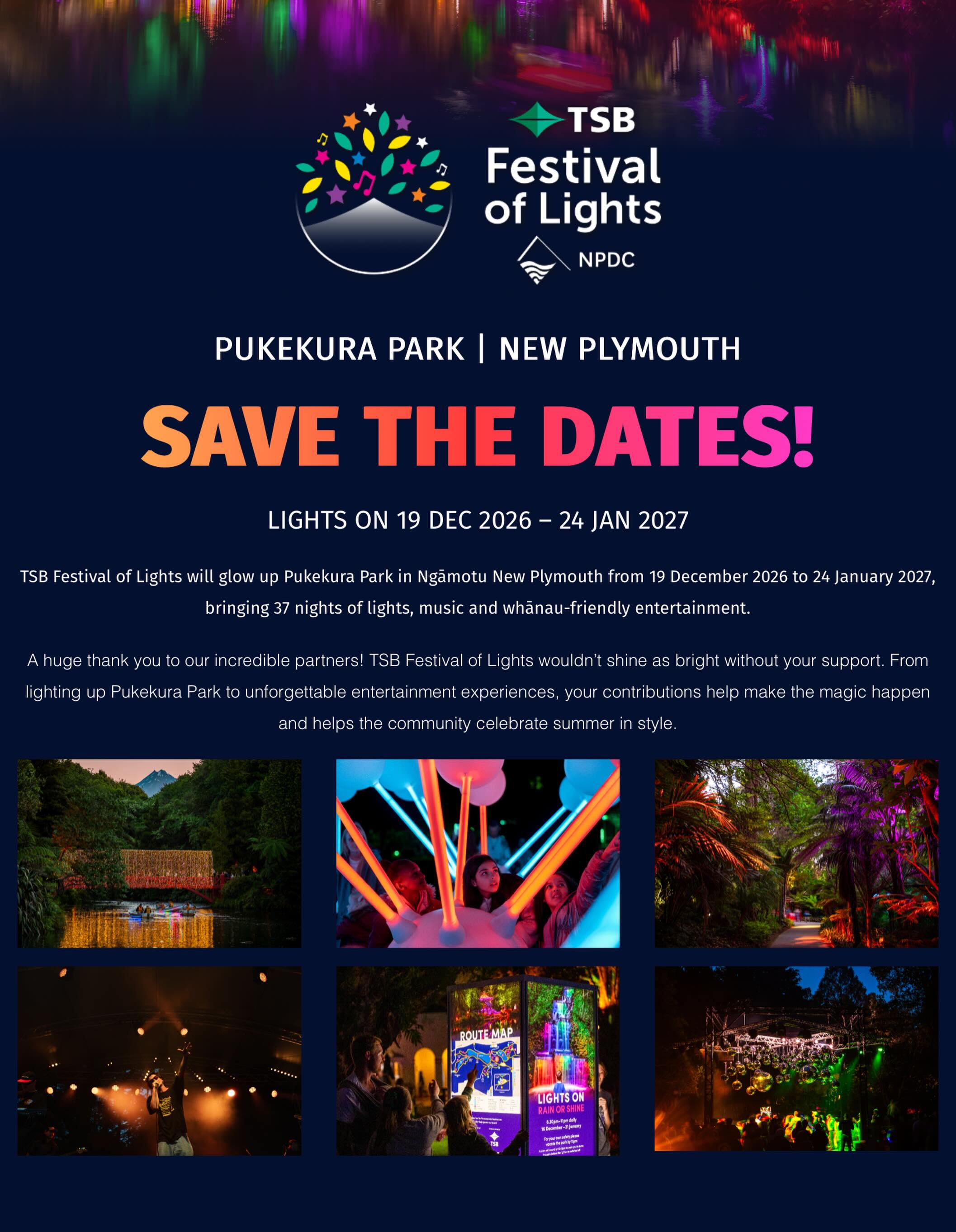 The year is absolutely flying by and we are just a few months away from the TSB Festival of Lights 💫
Save the dates & book your accommodation with us!