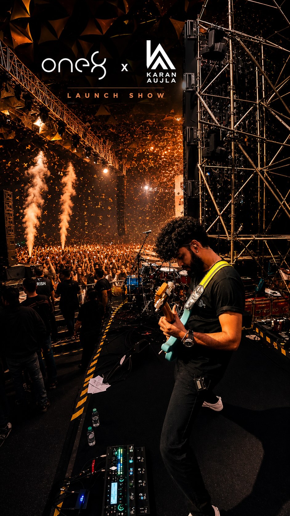 Played a short 7 min set with Karan Aujla in Delhi at the launch of Virat Kohli’s brand @one8world products .
@prsguitars @rightonstraps
@seansams
#one8 #viratkohli #karanaujla #concert #guitarplayer