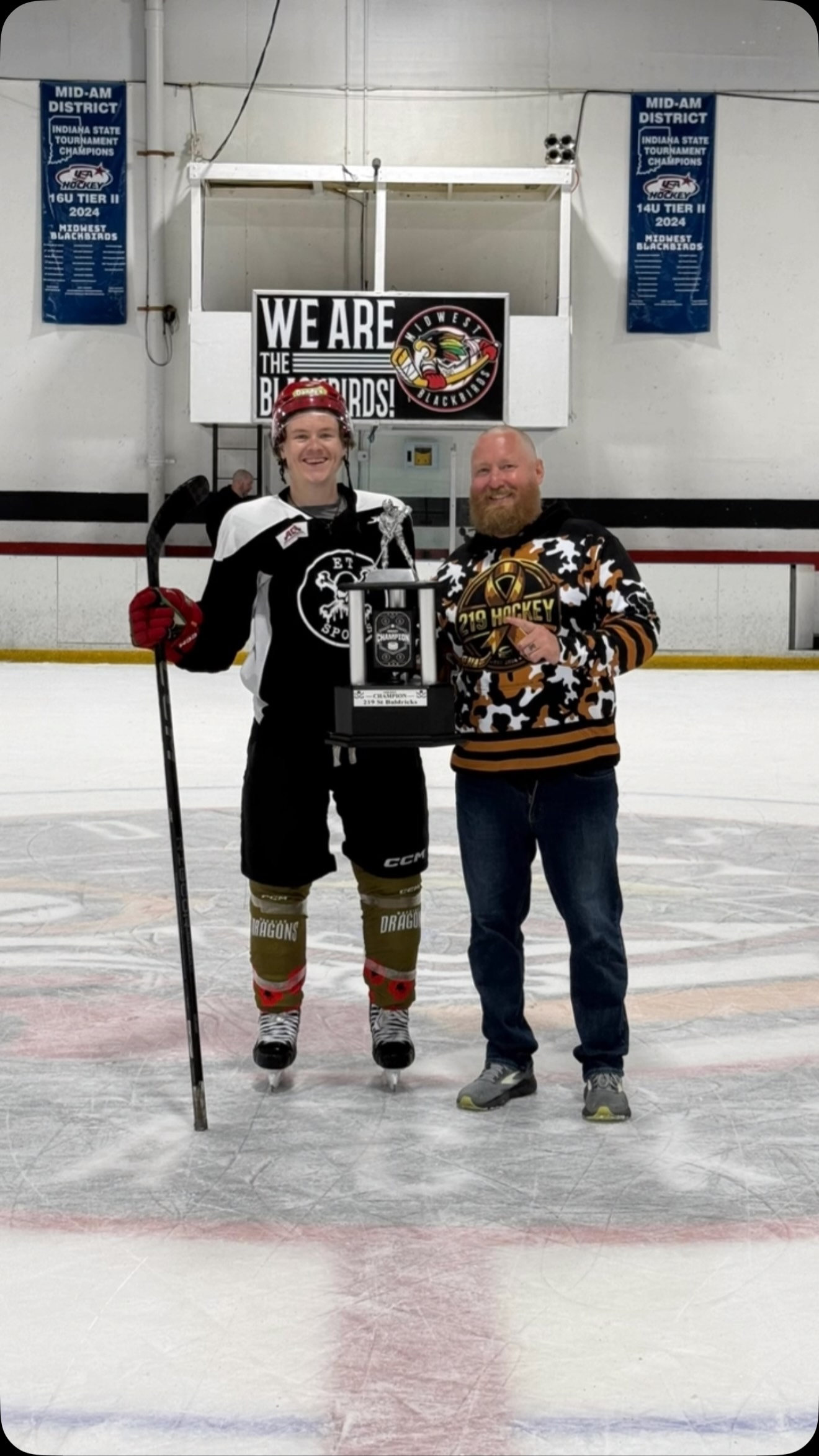 Some photos just hit different! My team didn’t win it all but our guy @colin_cromie got to win the St Baldricks Trophy! Keeping it in the Effing Terrible Family!#effingterrible #hockeyisfamily