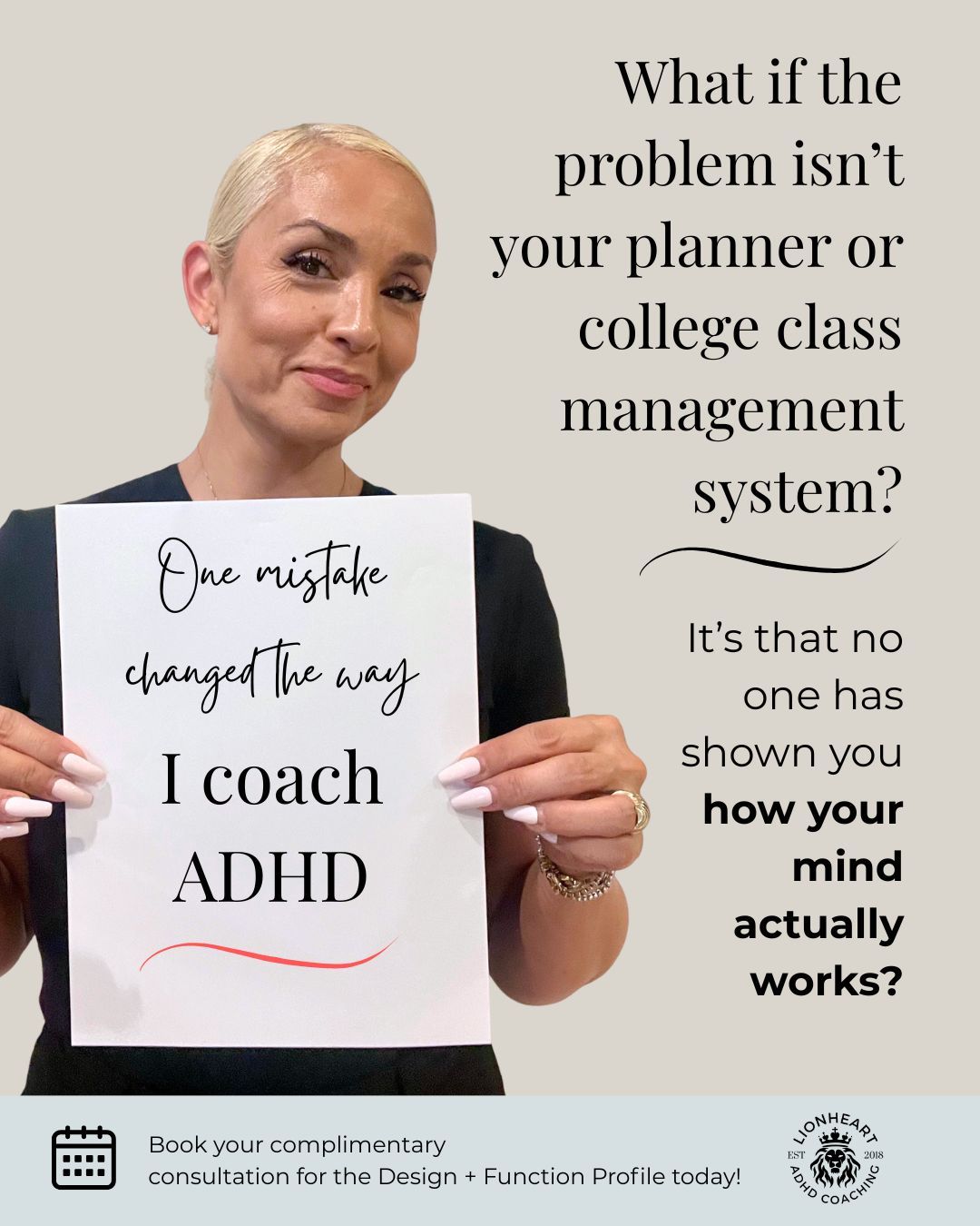 Have you ever wondered why an ADHD strategy works beautifully for one person and completely falls apart for another?
For years, I assumed the answer was finding the *right* planner, app, routine, or productivity system.
Coaching Christians with ADHD for nearly a decade taught me something very different.
Two people can struggle with the exact same task for completely different reasons.
One needs to move before she can think.
Another needs to hear information out loud.
Another needs to see everything mapped out.
Another understands perfectly but struggles to execute.
The strategy isn't always the problem. Sometimes the problem is trying to use someone else's blueprint.
One question changed the way I coach ADHD:
**How did God design this person's mind to work?**
That question became the foundation of the Lionheart Design & Function Profile™.
If you've spent years wondering why advice that works for everyone else never seems to work for you, I'd love to help you find some answers.
Schedule a complimentary Design & Function Profile™ Consultation through the link in my bio.
I'd love to meet you.
— Dawn
Developed by Dawn Swayne with the assistance of AI as a research and editorial tool. Every resource is prayerfully reviewed, clinically informed, and personally approved before publication.