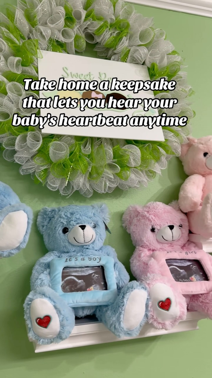 Preserve your baby’s heartbeat forever inside one of our heartbeat bears 💚
#sweetpeaultrasound #electiveultrasound #heartbeatbear