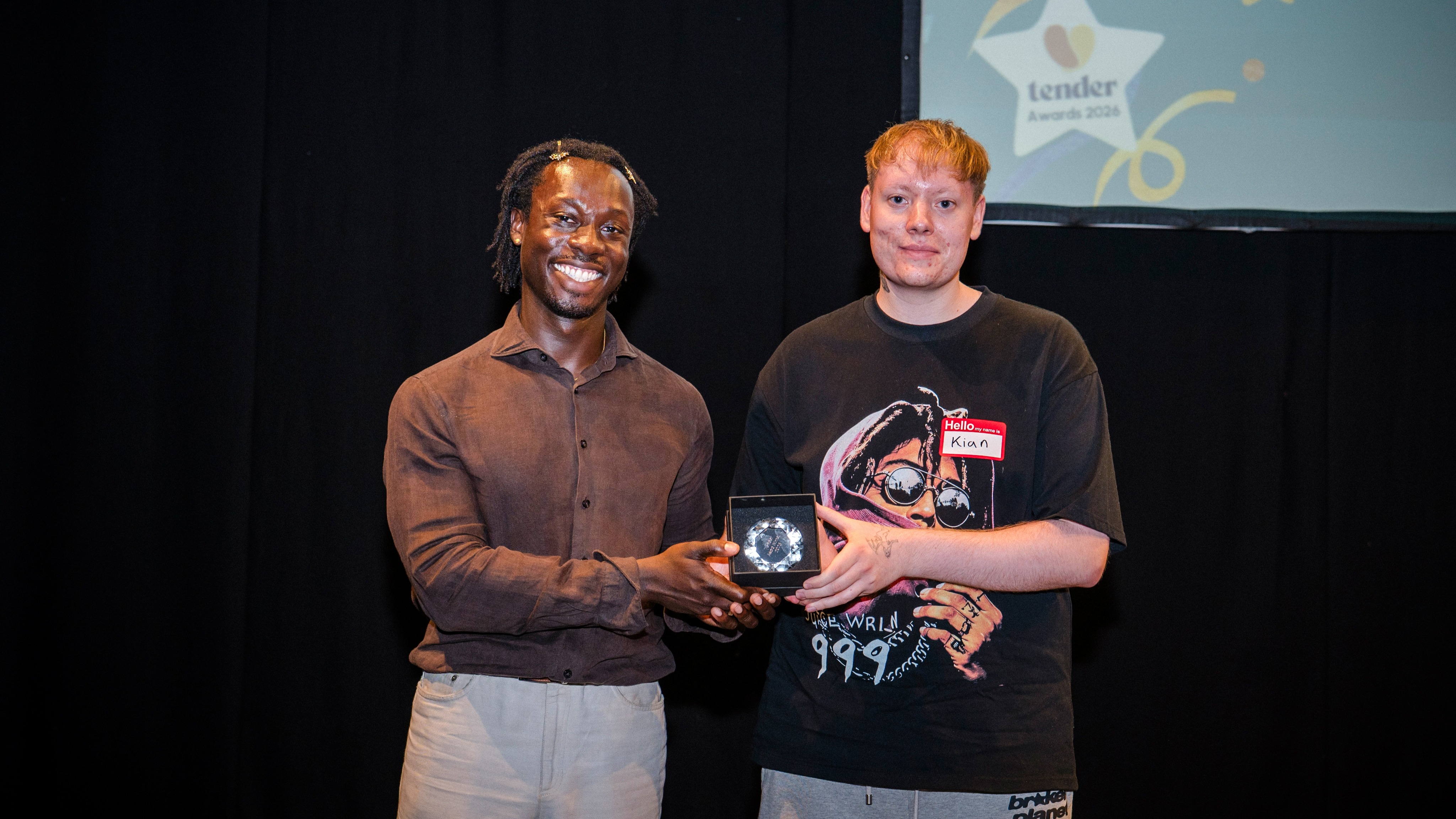 💙 We are beyond proud of On Track participant and recent volunteer Kian, who has received a @tenderuk Award for Outstanding Creative Response. Please join us in congratulating Kian in the comments! 👏
Watching Kian receive this award was an incredibly special moment and a powerful reminder of what can happen when young people are given the opportunity to share their voices.
As part of our SafeSPACE programme, Tender delivered a series of creative workshops exploring healthy relationships. Inspired by these sessions, Kian wrote a powerful, honest and thought-provoking rap, and his words resonated with everyone who heard them.
Last Tuesday, Kian's rap was performed in front of Tender's Patrons and Ambassadors, including Olivia Colman and Jodie Whittaker, at an inspiring event celebrating those who support Tender's mission to prevent domestic abuse and sexual violence through creative relationships education.
Kian was then presented with the Outstanding Creative Response Award by poet @davidlarbi.
Kian, we couldn't be prouder of everything you've achieved. Congratulations! 💙
SafeSPACE supports young people to build confidence, discover their strengths, and take positive steps towards education, training or employment. If you or someone you know could benefit from the programme, find out more on our website.
@thematthewprojectcharity