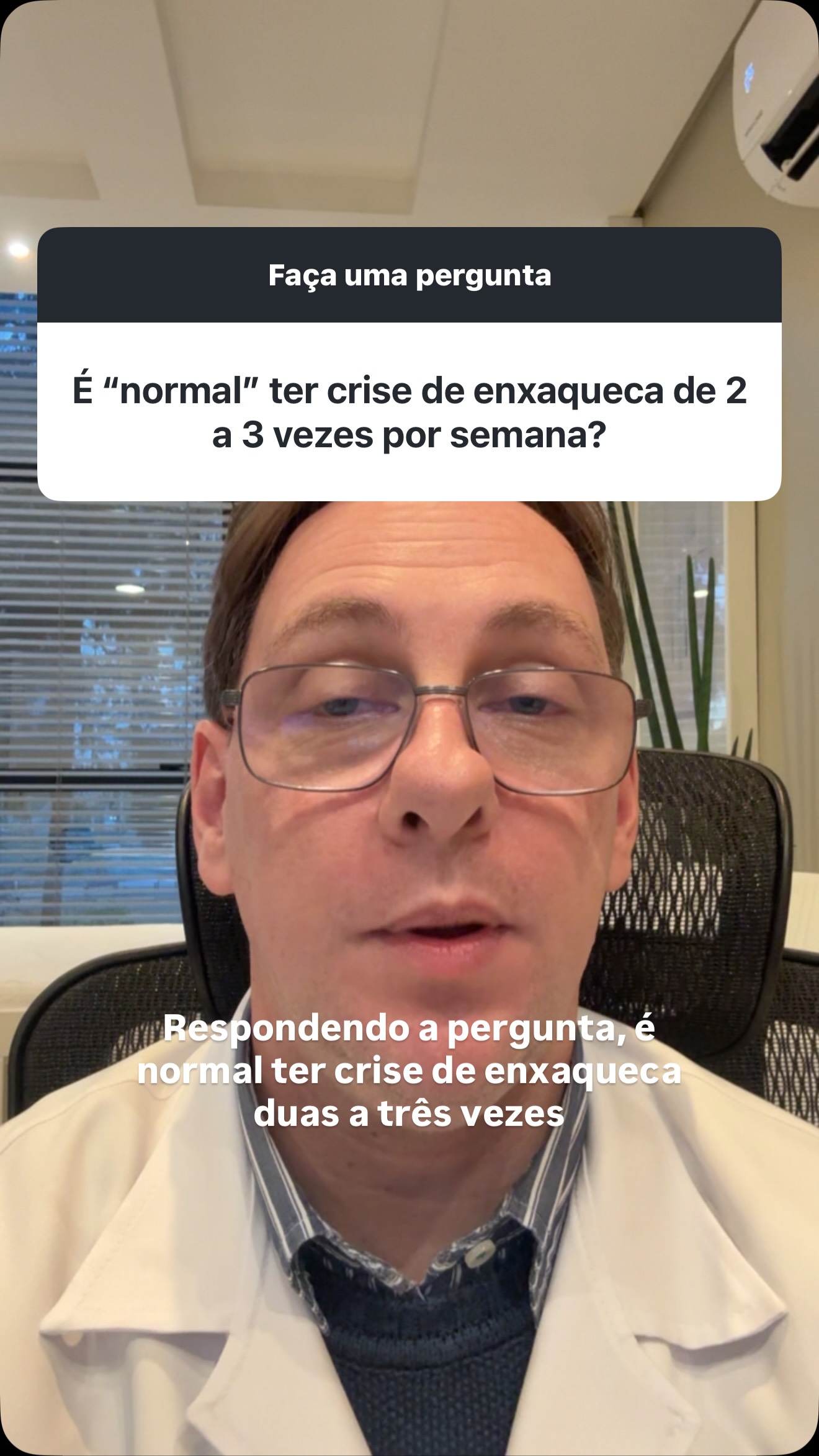 🧠 Não. Ter crises de enxaqueca 2 a 3 vezes por semana não é considerado normal.
Essa frequência geralmente indica que a enxaqueca não está bem controlada e merece uma avaliação com um neurologista. Felizmente, hoje existem tratamentos preventivos eficazes que podem reduzir a frequência e a intensidade das crises, melhorando muito a qualidade de vida. 💙
Não se acostume a viver com dor. Procure ajuda especializada. 👨⚕️
#Enxaqueca #Migrânea #DorDeCabeça #Neurologia #Saúde QualidadeDeVida Tratamento Neurologista