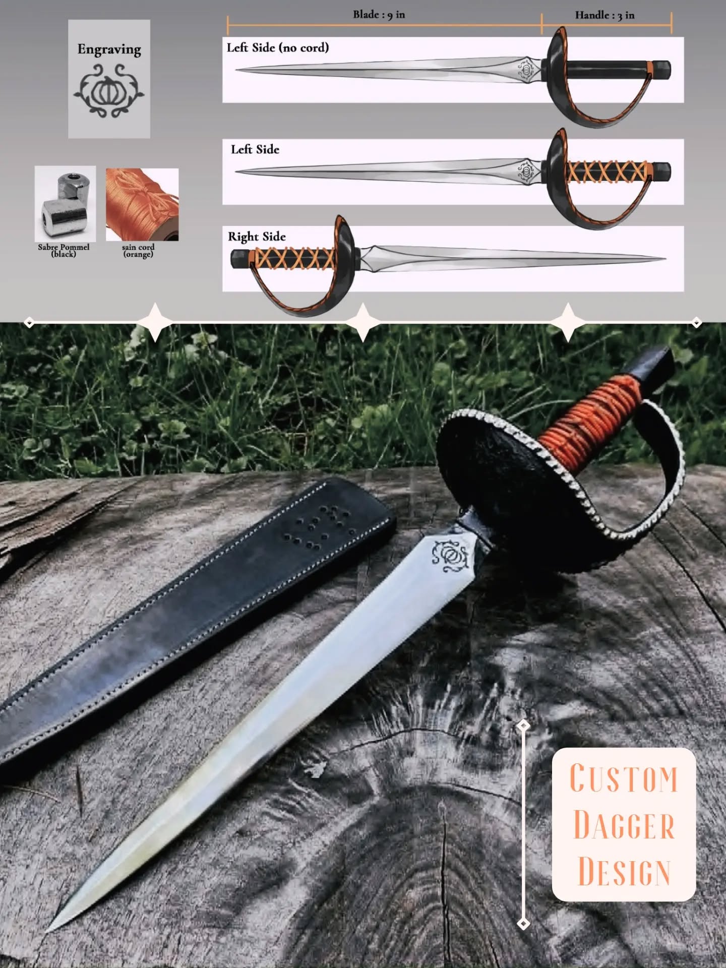 From Concept Art to Finally Made ◇ 🎃
A client had me design a custom dagger that would be meaningful to their partner who loves fencing, larping, and halloween. My concepts were then given to a blacksmith who brought it to life ~♡
#fantasyweapon #weapondesign #renfaire #conceptartist #artcommission