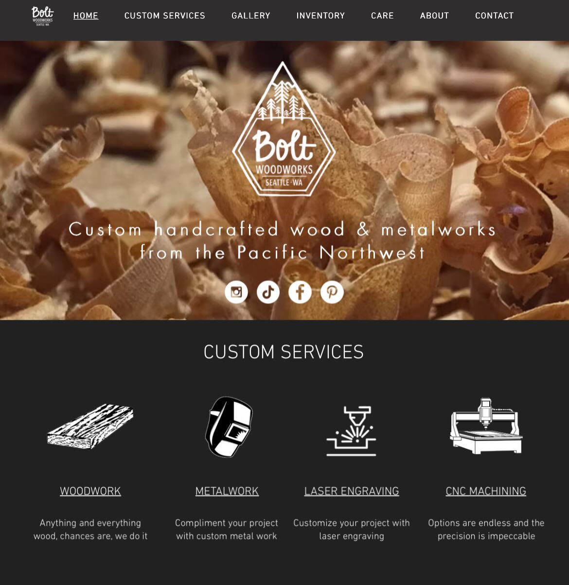 Finally! After over a year of tinkering, and getting heavily into it over the last few months, the new website is published! It may not look too different to you, but it was a complete overhaul that should be more user-friendly and better categorized to showcase our work. The main goal was to simply clean the galleries up and streamline how we handle custom builds—especially our contact and quote process—so we can spend less time at the computer and more time in the shop.
This launch also lines up with a pretty massive milestone for the shop. Bolt Woodworks is hitting its 10-year anniversary. To celebrate, we are hosting an open house at the shop! Whether you’ve supported us from day one or just want to come see the shop and meet Todd, we’d love to have you drop by. We are also working hard to have some smaller items available along with some fresh new apparel. So save the date and be on the look out for more specifics to come!
AUGUST 15th!
3010 Everett Ave, Everett, WA 98201