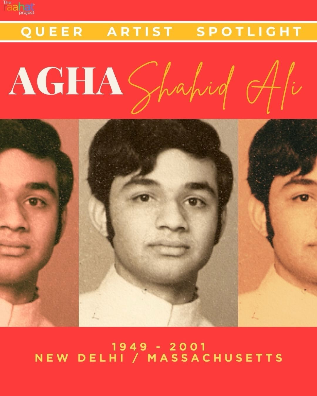 Agha Shahid Ali gave the ghazal a new life in English, weaving together love, loss, memory, exile, and belonging with extraordinary grace.
Born in Kashmir and shaped by multiple worlds, his poetry transformed personal longing into something universal. Decades later, his words continue to speak to anyone who has searched for home, carried grief, or loved deeply.
Today’s Queer Artist Spotlight celebrates a poet whose work reminds us that vulnerability can be a source of beauty, connection, and resistance. ✨
#AghaShahidAli #QueerHistory #QueerLiterature #PrideMonth #PrideIndia