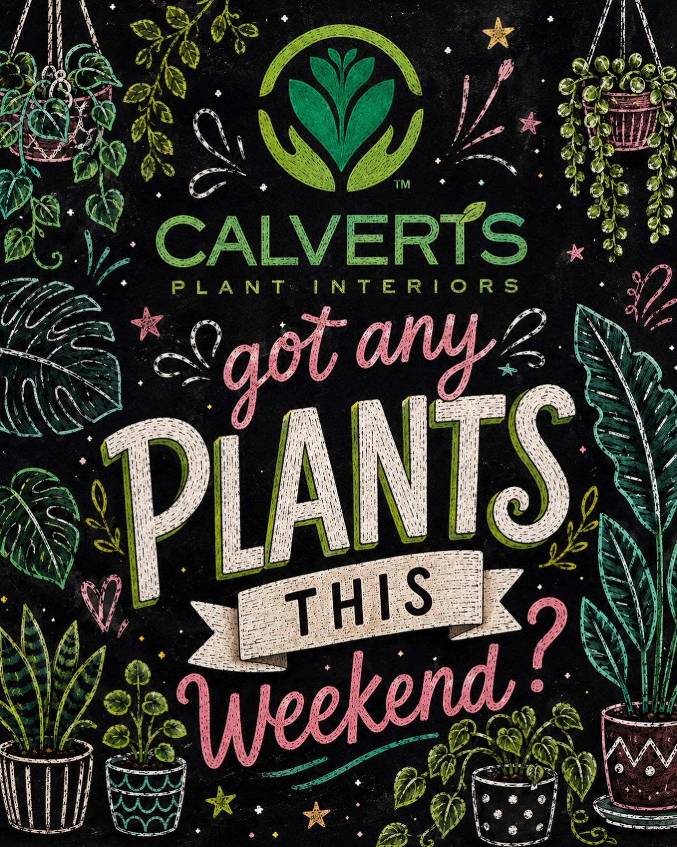 Got any plants this weekend?! 🤭
#calvertsplantinteriors
