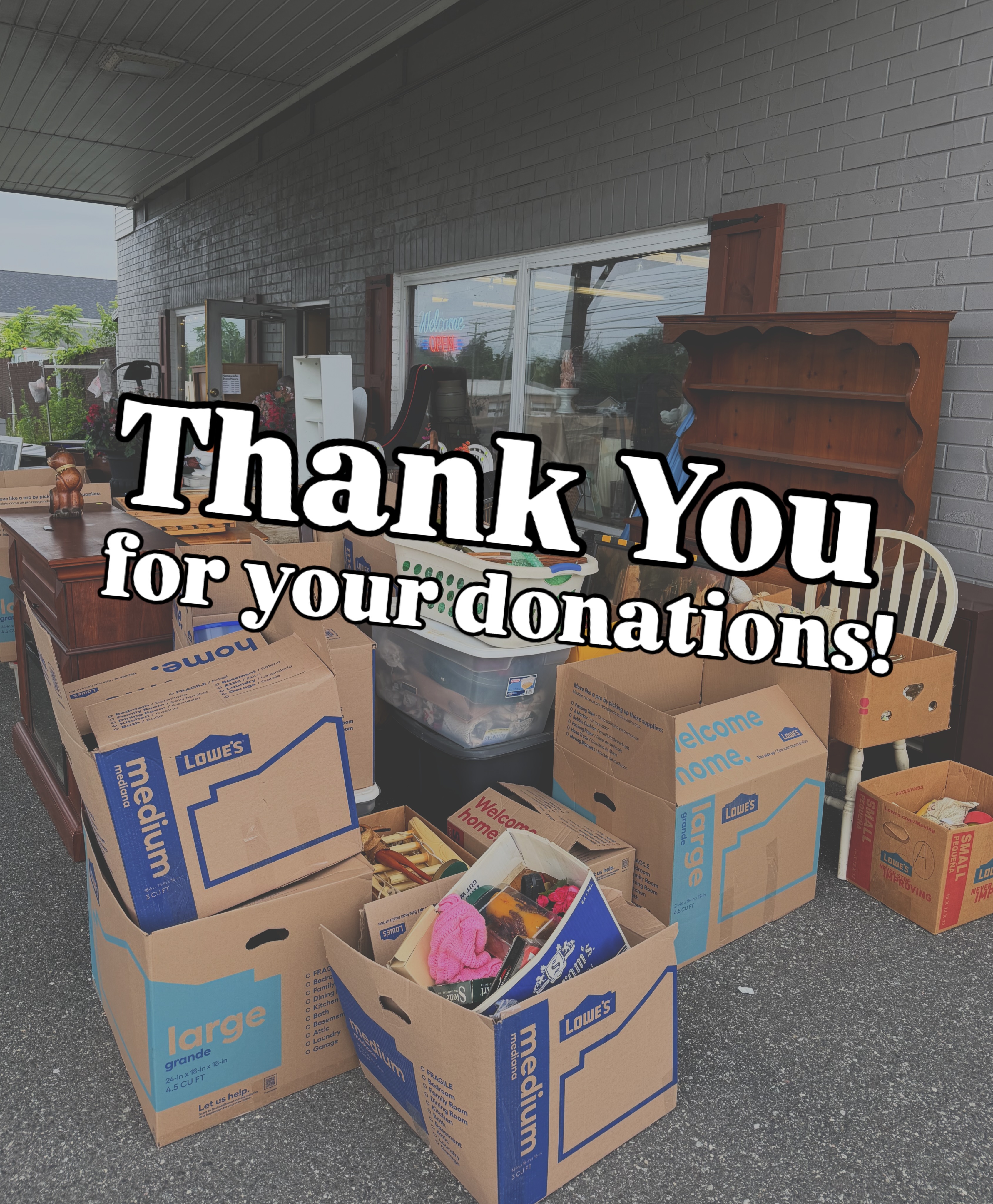 We’re so grateful for all the donations we’ve been receiving! 📦❤️ Every donation fuels our mission to provide affordable good for our community and support local homeless outreach and missions.
Thank you for joining us to make a real difference. We appreciate you so much!
#homeworkspremiumthrift #donatetoday #communityimpact