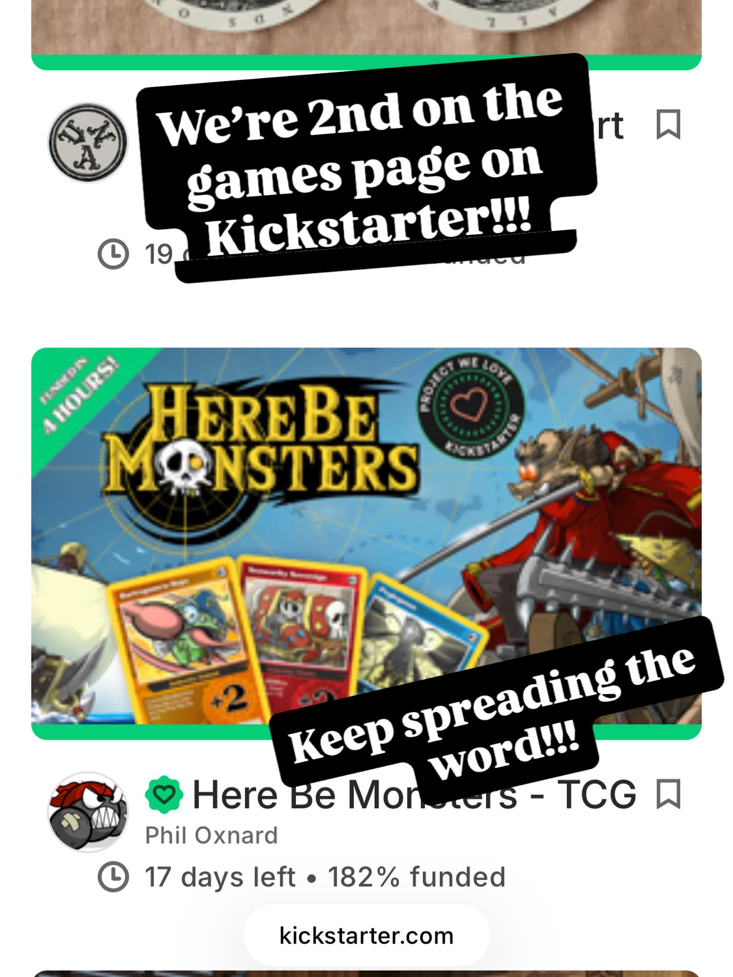Amazed at how Kickstarter has supported the game since we got Project We Love!!! Link in description!!