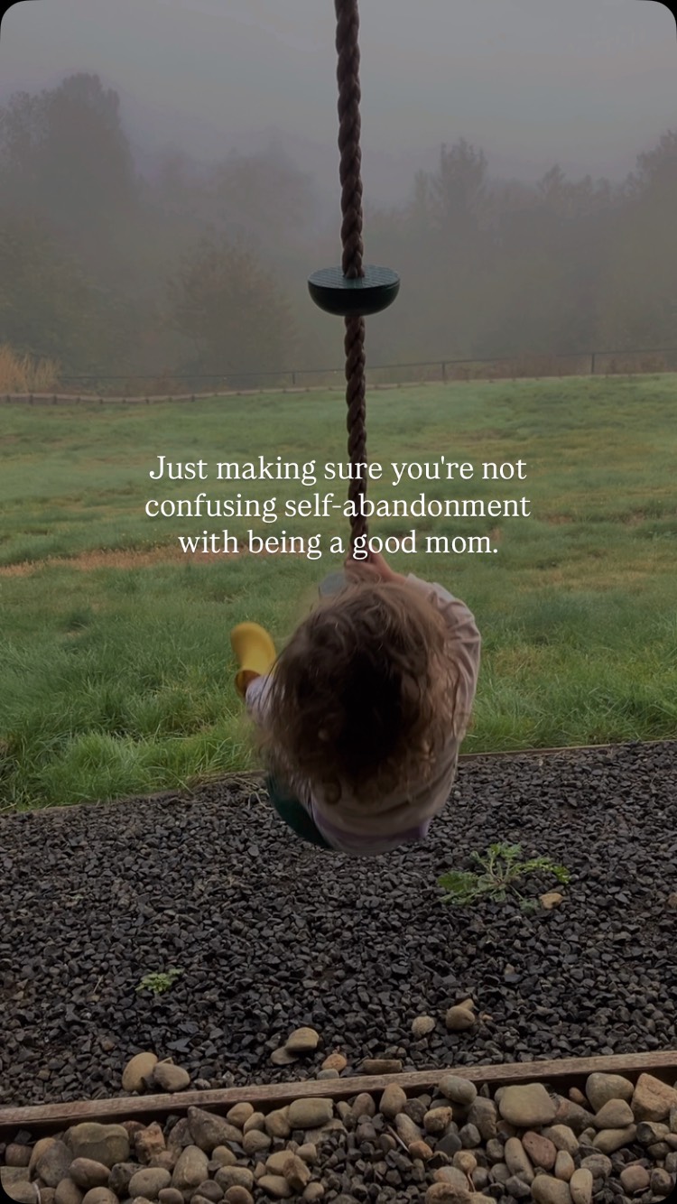 Popping in to say just because you’re a mom doesn’t mean you stop needing care.