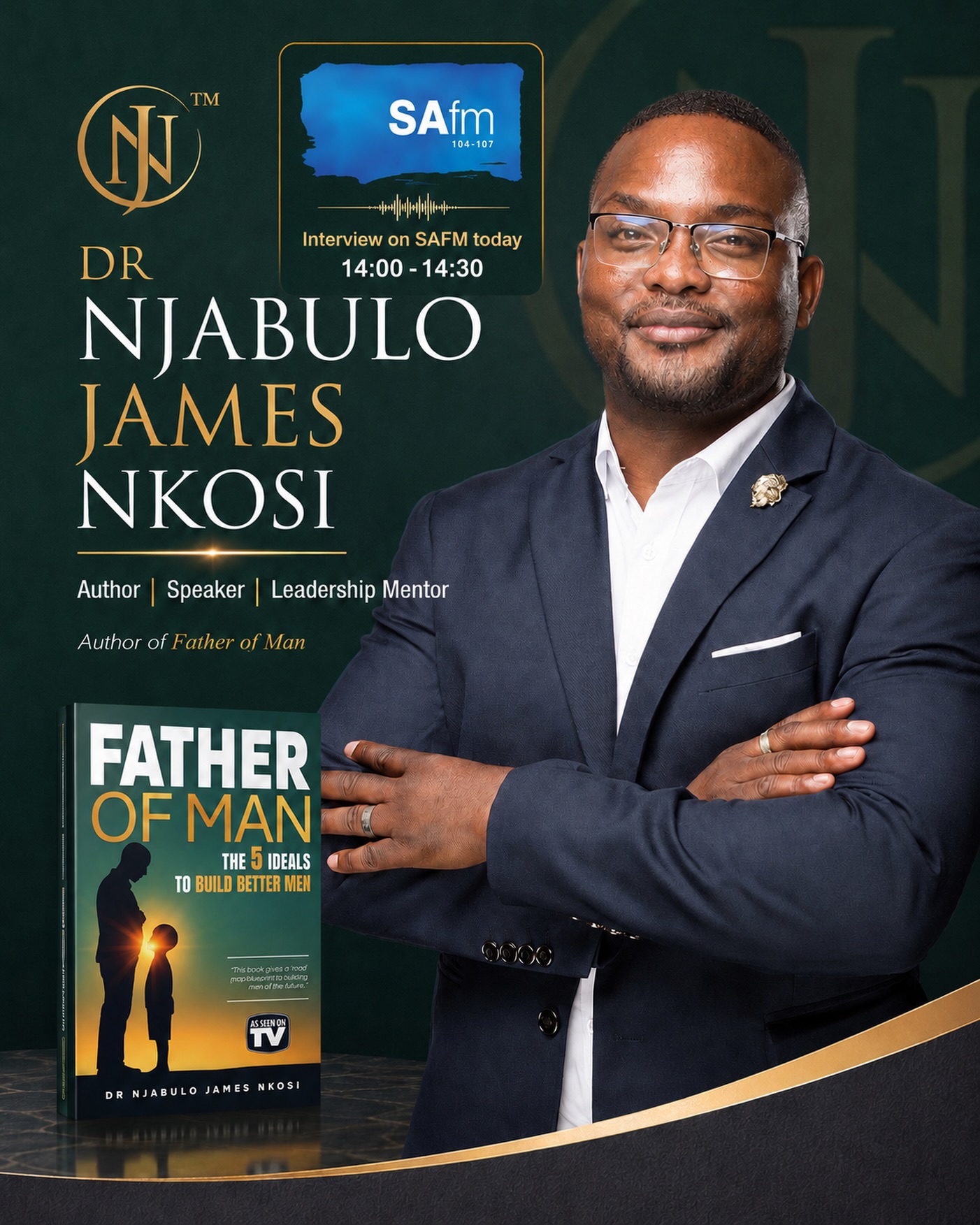 Today, I’ll be live on SAFM from 14:00 - 14:30 speaking about Father of Man.
This book was born from grief, healing, faith, marriage, leadership, fatherhood, and the urgent need to build a better class of men.
“We don’t need perfect men. We need better men.”
That is the heart of the message.
Men who tell the truth.
Men who take responsibility.
Men who heal what broke them.
Men who build children for the future.
Men who become present fathers, husbands, leaders, and sons.
Tune in today on SAFM as we take the conversation further.
#FatherOfMan #SAFM #AuthorInterview #Manhood #Fatherhood Leadership Masculinity BetterMen SouthAfrica