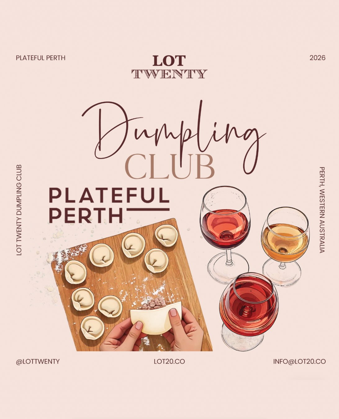 Ike the Breakfast Club but better. This one has wine! Grab your mates and join us for Lot Twenty Dumpling Club for @platefulperth. Every Saturday in July, tickets essential. Grab them in our bio. #platefulerth