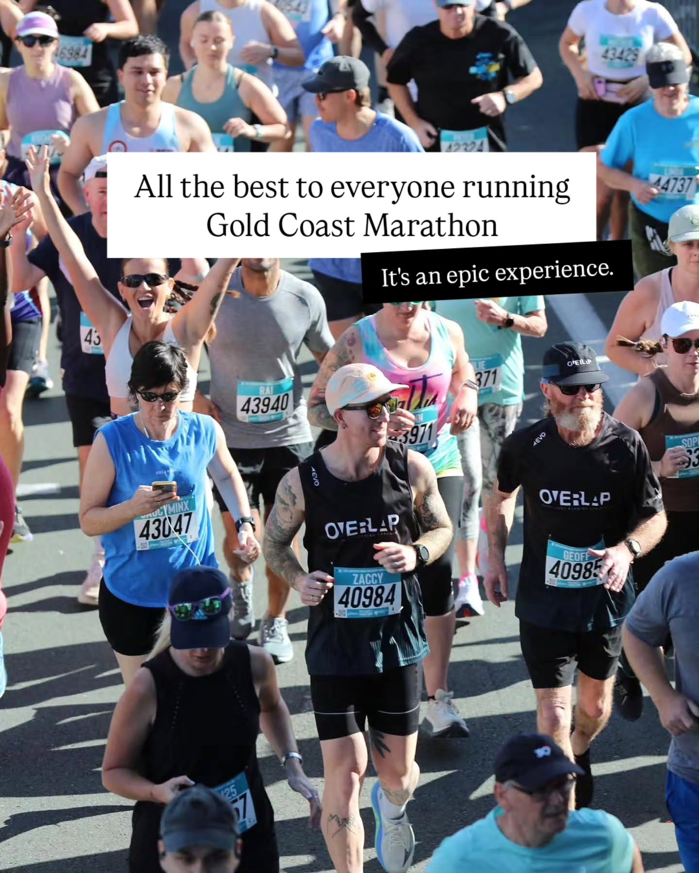 Gold Coast Marathon weekend 😍🔥💯
All the best to our OVERLAP athletes and everyone else taking on the GCM this weekend.
Whether you're running the 5k, 10k, Half, Full, or taking on the 63.3, we hope you have an epic GCM experience.
From the Expo to the Finish Line, soak it up and have a blast 😍🙌
Shots from last year.
@paige____hurd & @zaccy_harris in the Half
@apointofview22 & @zaccy_harris in the 10k
Some from event photogs, some from @thesundaylongrun 🙌