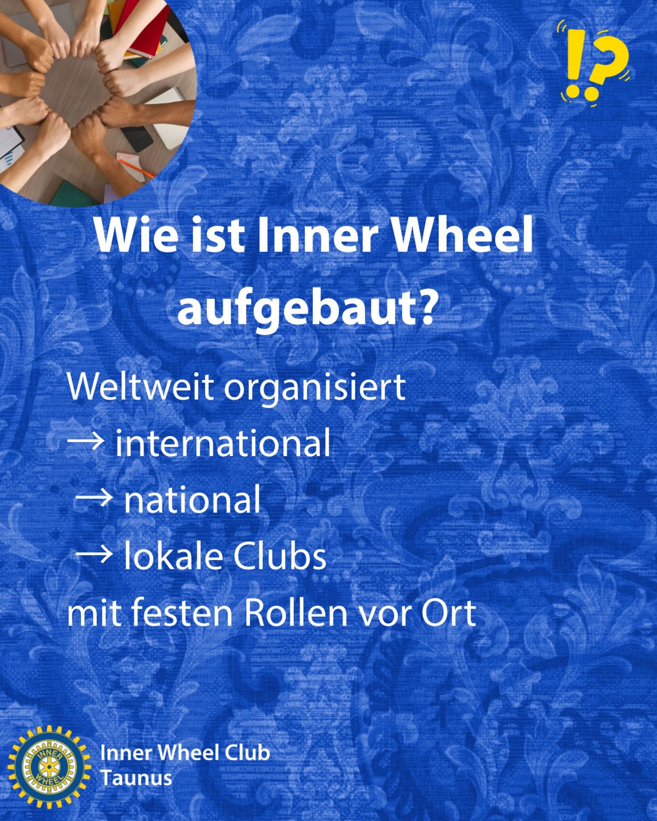 Wie ist Inner Wheel eigentlich organisiert? 🌍
Inner Wheel ist weltweit vernetzt – und gleichzeitig lokal aktiv aufgebaut.
International
gibt es eine weltweite Organisation mit einer internationalen Präsidentin und einem Vorstand, die übergeordnete Themen und Ziele begleiten.
National
ist Inner Wheel in Länder unterteilt (z. B. Deutschland), ebenfalls mit einer nationalen Präsidentin und Struktur.
Vor Ort im Club
passiert dann das, was wirklich zählt:
Jeder Club organisiert sich selbst – mit festen Rollen, zum Beispiel:
💙 Präsidentin – leitet den Club und koordiniert Aktivitäten
🤝 Sekretärin – organisiert Kommunikation und Abläufe
💛 Schatzmeisterin – verwaltet Finanzen und Spenden
So entsteht eine Struktur, die gleichzeitig organisiert ist – und Raum für eigenes Engagement lässt.
👉 Die Ideen kommen oft direkt aus den Clubs.
#innerwheeltaunus #InnerWheel #Ehrenamt #Networking