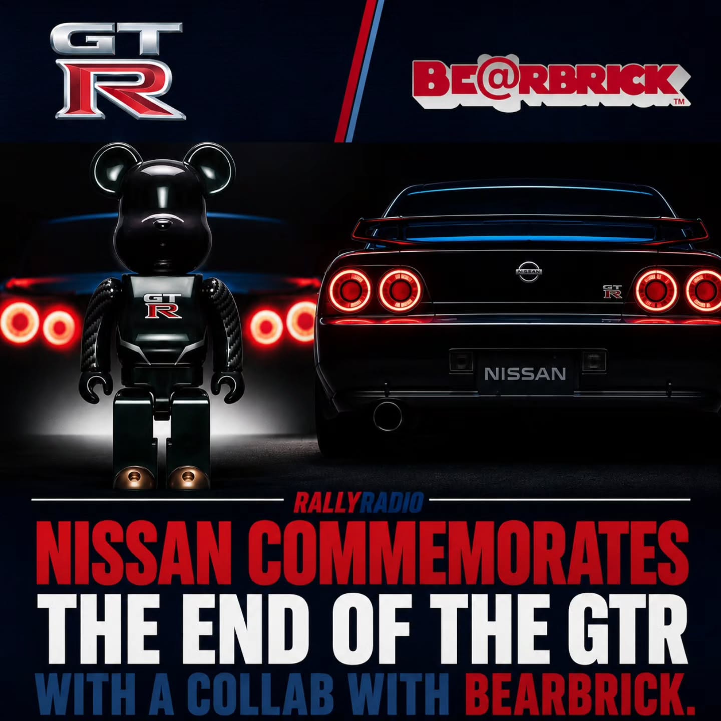 As the GT-R officially rides off into the sunset, Nissan just dropped a collab with Bearbrick to celebrate one of Japan's greatest performance cars.
They're releasing a special **GT-R Bearbrick** in two sizes, painted in the legendary **Midnight Purple**, with carbon fiber details, a GT-R badge on the chest, and even the iconic four round taillights on the back. Basically, every generation of the GT-R wrapped into one collectible.
The set drops **July 2nd** for about **$136**, but don't sleepβNissan already said demand is gonna be crazy, and they're limiting buyers to **two sets each**. Their last Bearbrick collaboration sold out fast, and this one's tied to the end of the GT-R, so expect these to disappear almost instantly ππ₯
