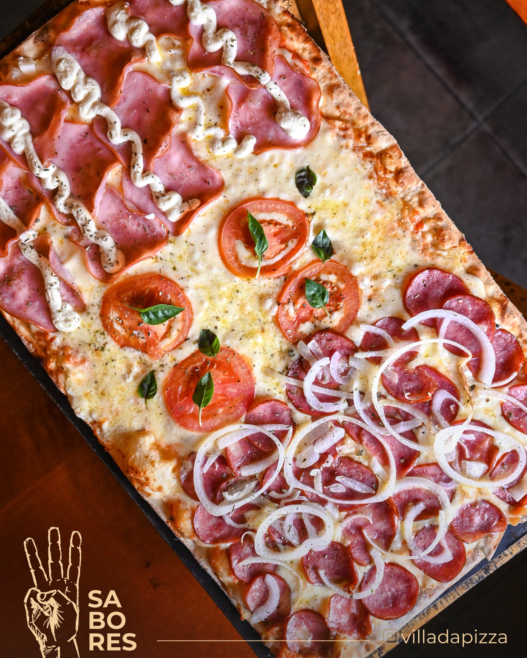 Domingo é com pizza da Villa.