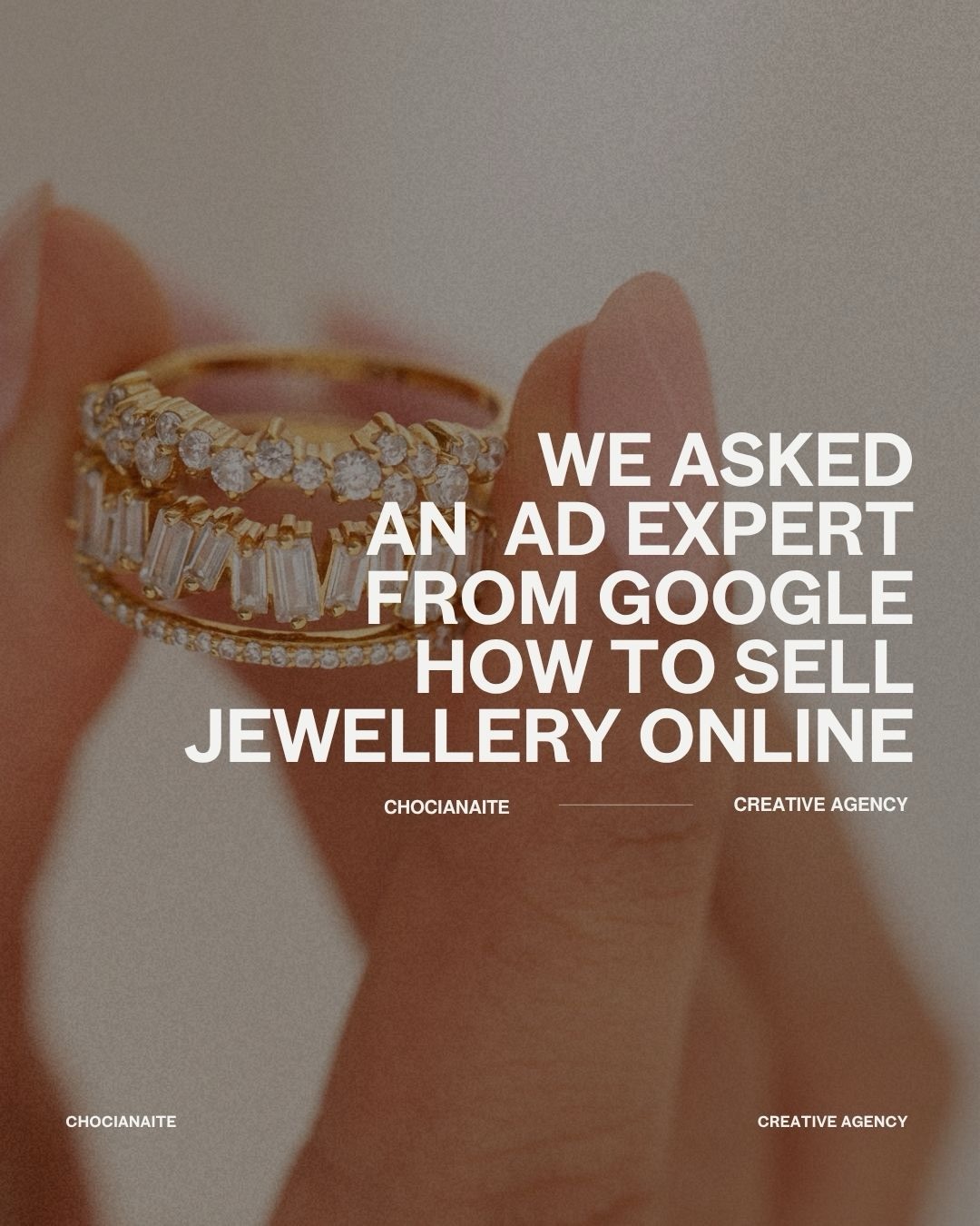 The most expensive Google Ads mistake jewellery brands make isn’t their budget. It’s running campaigns the wrong way and blaming the spend. We asked a Google Ads expert what’s really going on.
#JewelleryMarketing #GoogleAds #JewelleryBrand #FineJewellery #PaidAds
We sat down for two hours with a Google Ads Solutions Expert who runs campaigns for names like Inditex and Puig. The questions jewellery founders kept asking came up again and again. Here’s what she told us.
#JewelleryBusiness #GoogleAdsExpert #JewelleryMarketing #EcommerceMarketing #FineJewellery
Nobody buys an engagement ring on impulse. Fine jewellery is tied to proposals, anniversaries and milestone moments, so the decision runs for months. Your ad strategy has to account for a long, considered journey.
#FineJewellery #JewelleryBrand #EngagementRings #JewelleryMarketing #LuxuryMarketing
Google’s smartest bidding strategy needs around 30 conversions a month to learn. Most jewellery brands selling a handful of high-value pieces never get there. That single gap quietly stalls the whole account.
#GoogleAds #JewelleryMarketing #PPC #EcommerceMarketing #JewelleryBusiness
Stop counting only the final sale. Start counting every signal that leads to it. Add to Cart, contact forms and booked consultations give the algorithm enough data to optimise properly.
#GoogleAds #ConversionTracking #JewelleryMarketing #PaidAds #EcommerceTips
Launching Performance Max on day one is the common mistake. Protect your own name with branded search first, add tight non-brand keywords, then expand to Shopping and PMAX once the data exists.
#GoogleAds #PerformanceMax #JewelleryMarketing #PPC #DigitalMarketing
Third-party cookies are disappearing this year. The customer data you collect directly, with consent, is now the engine behind your ads. Build that list and Google can find more buyers who look like your best ones.
#FirstPartyData #GoogleAds #JewelleryMarketing #EcommerceMarketing #DigitalMarketing
Small budget? Don’t split it four ways. On €20–50 a day, put everything behind branded search instead of spreading it thin across campaigns that can’t perform. Focus beats dilution every time.
#GoogleAds #MarketingBudget #