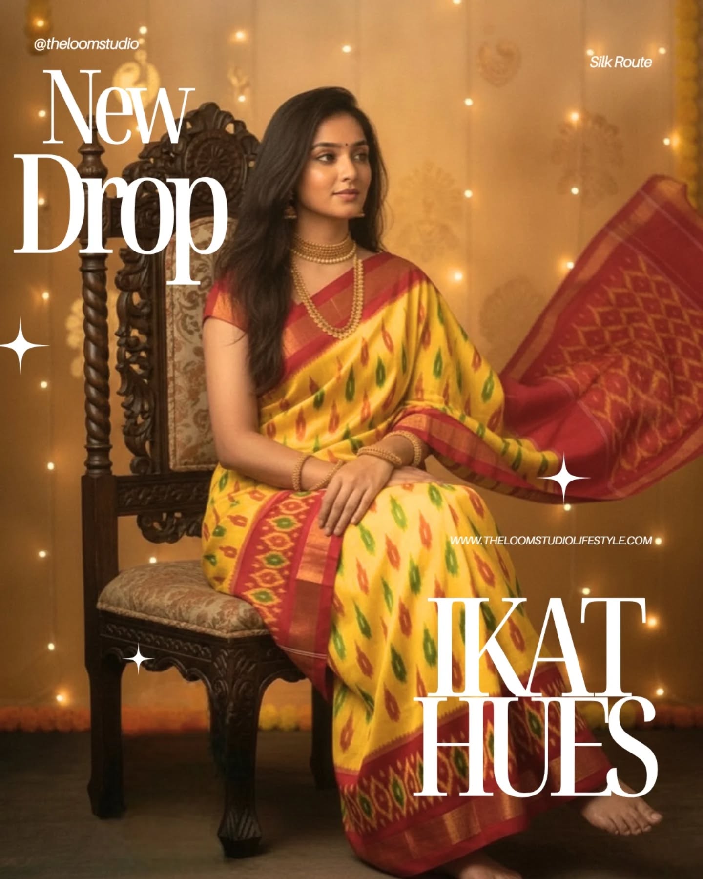 Royalty isn't always inherited. Sometimes, it's draped. ✨
There’s something about an Ikat silk saree that feels quietly regal.
Not because it seeks attention, but because it carries a legacy woven through generations of skilled hands. Every motif, every blurred geometric pattern, tells a story of patience, precision, and artistry.
Like royalty, true elegance doesn't announce itself—it simply exists.
Draped in the richness of silk and adorned with the distinctive beauty of Ikat weaving, this saree is a reminder that some traditions never lose their charm. They evolve, endure, and continue to captivate hearts across time.
For the woman who values heritage, craftsmanship, and grace, an Ikat silk saree is more than attire—it's a piece of living art.
Timeless. Sophisticated. Unmistakably royal. 💛
( ikat silk, handwoven sarees, timeless elegance, heirloom edit, the loom studio, new launch )
#sareeindia
#ikat
#handwoventextiles
#exploremore
#trending