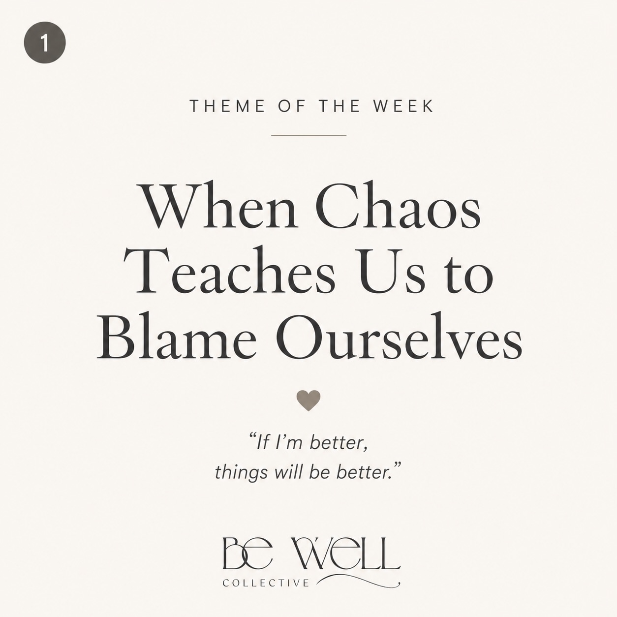 When chaos is all you’ve known, it’s easy to believe you’re the problem.
Many of us learned that if we could just be quieter, better, or easier to love, life would feel safer.
But that belief wasn’t the truth.
It was a survival strategy.
Healing begins when we stop asking,
“What’s wrong with me?”
and start asking,
“What is true?”
You were never responsible for carrying someone else’s chaos.
This is an invitation to notice the voice of self-blame with compassion and choose a different story.
✨ Save this post for the days your inner critic gets loud.
🤍 Share it with someone who needs this reminder.
🌿 Follow @be_wellcollective for weekly healing tips, nervous system education, and practical tools for emotional well-being.
#BeWellCollective #TraumaHealing #innerchildhealing #nervoussystemregulation #selfcompassion