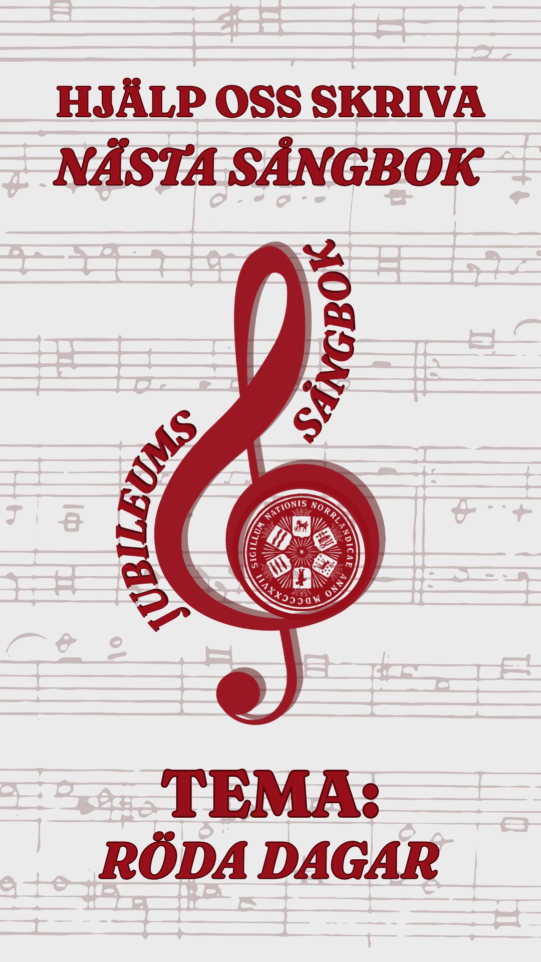 Så här efter midsommar är sommaren verkligen här och visst blir man sugen på att skriva en sång eller två? 🎶
Sommarens första tema är “Röda dagar”, nu ska vi uppmärksamma alla högtider som vi firar på vår nation. Från jul till till nationaldagsfika till maj månads alla firanden. Hur är det att fira? Vem firar man med? Vad är baksidan till firande? Sist i videon hittar ni lite inspiration till era sånger!
Din sång, med text och melodi, mejlar du till nn.sangbokskommitte@gmail.com eller så fyller du i formuläret på hemsidan under Jubileum 2027 > “Ny sångbok”. Vi kommer att stänga anmälan av nya sånger den 30 september! 🎶
Varmt välkomna med era sångförslag!
___
Now that Midsummer has passed, summer is truly here - and doesn’t that make you want to write a song or two? 🎶
The first summer theme is “Red Days” - let’s take a moment to recognize all the holidays we celebrate at our nation. From Christmas to fika on the National Day to all the festivities in May. What’s it like to celebrate? Who do you celebrate with? What’s the flip side of celebrating? At the end of the video, you’ll find some inspiration for your songs!
Please email your song, including lyrics and melody, to nn.sangbokskommitte@gmail.com, or fill out the form on the website under Jubileum 2027 > “Ny sångbok.” We’ll close submissions for new songs on September 30! 🎶
We look forward to receiving your song suggestions!