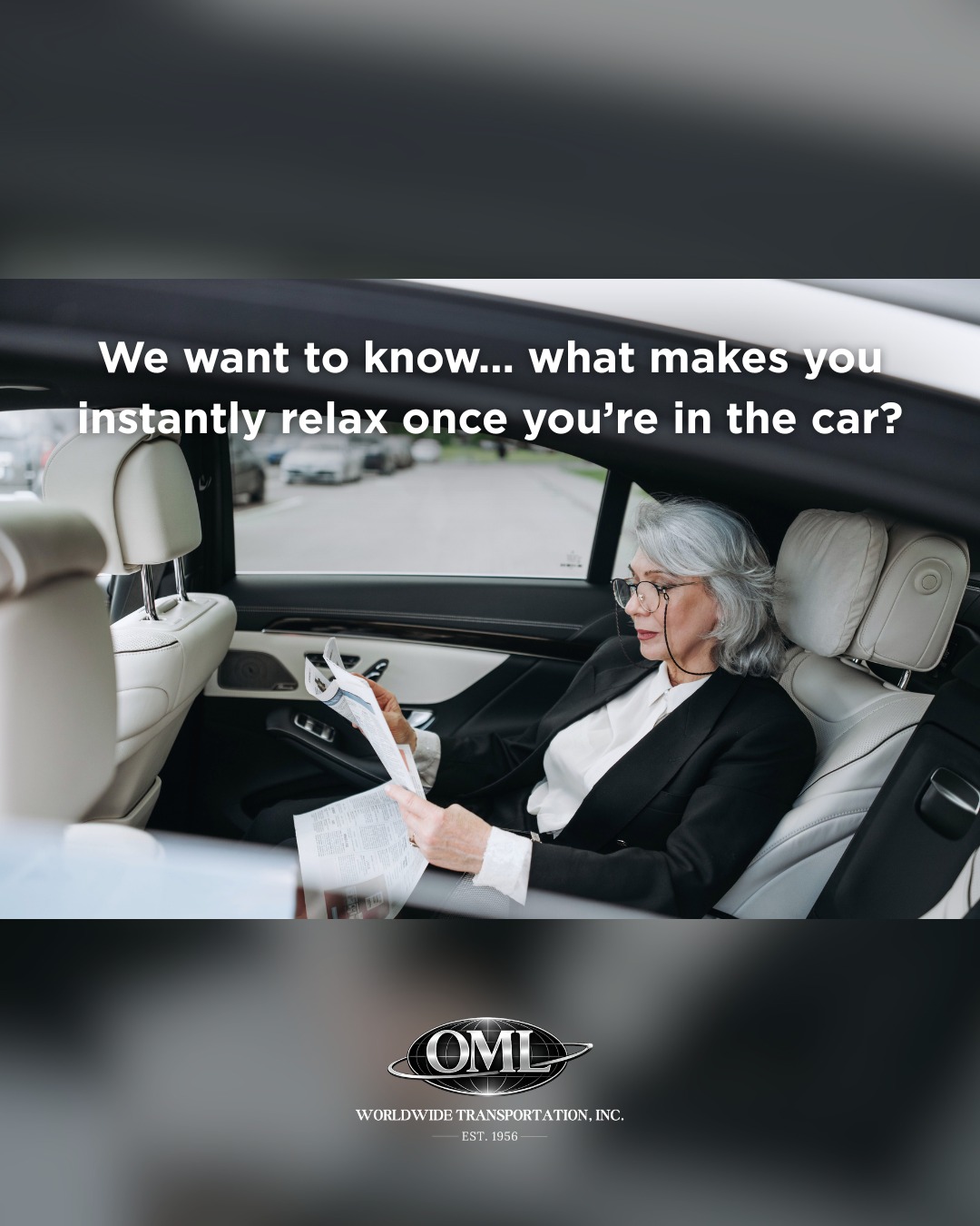 We want to knowâŚ
What makes you instantly relax once youâre in the car?
Is it a quiet ride after a long day? A clean, comfortable vehicle? Knowing your chauffeur is already tracking the timing? Or simply not having to think about traffic, parking, or what comes next?
At OML, we believe the best transportation experience is the one that lets you settle in, breathe, and feel taken care of from the moment you step inside.
Tell us in the comments: whatâs the one thing that helps you relax during a ride?
#OMLWorldwide #ProfessionalTransportation #AirportTransportation