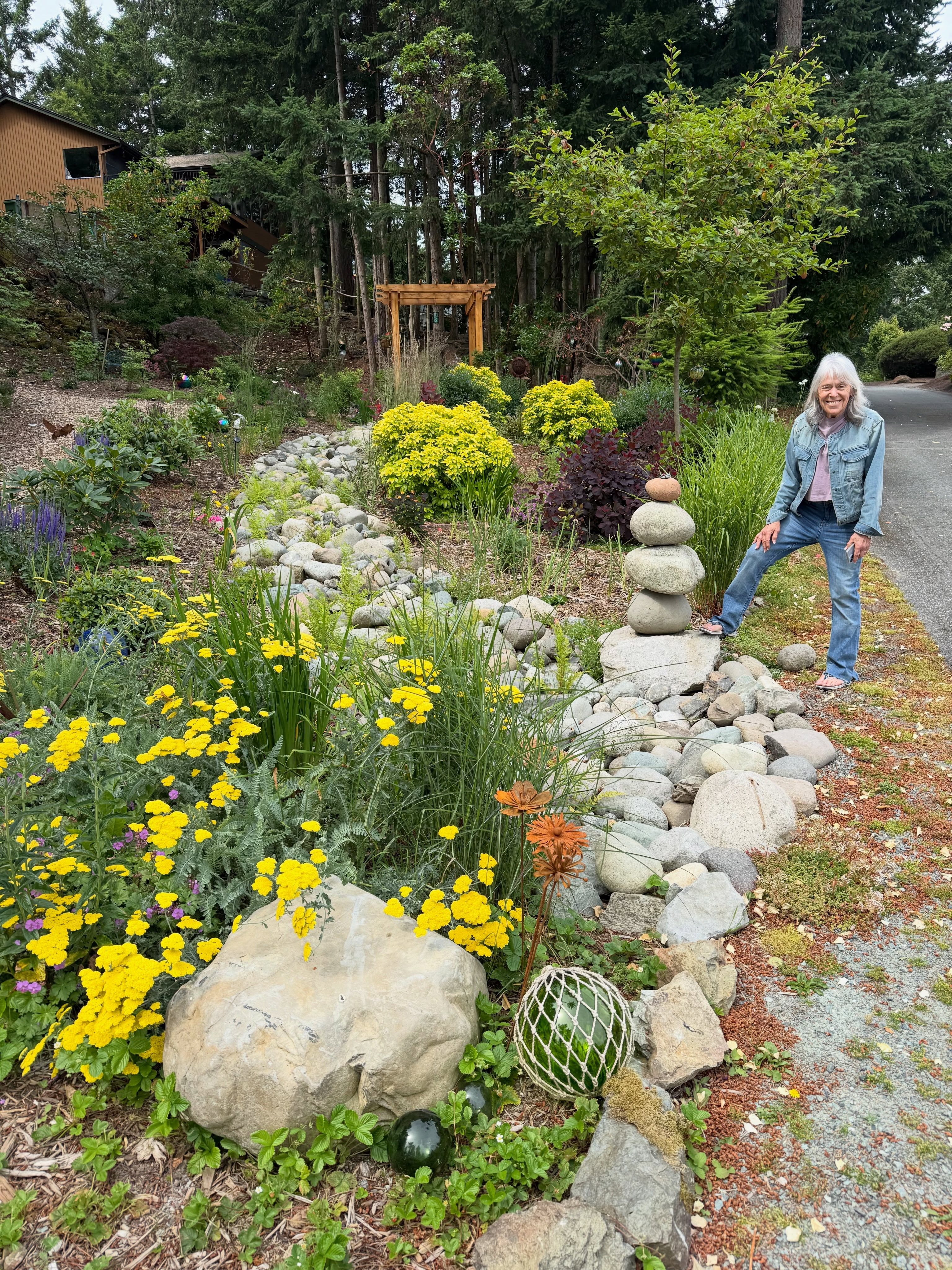 Photos of the Curtiss Trails garden in bloom this spring/early summer. We built this garden from scratch a few years ago but owners Jill Curtiss put in the work to make this garden personalized in her “whimsy” way. I am so grateful to have met and made friend with Jill, Roger, and Eddy the dog.