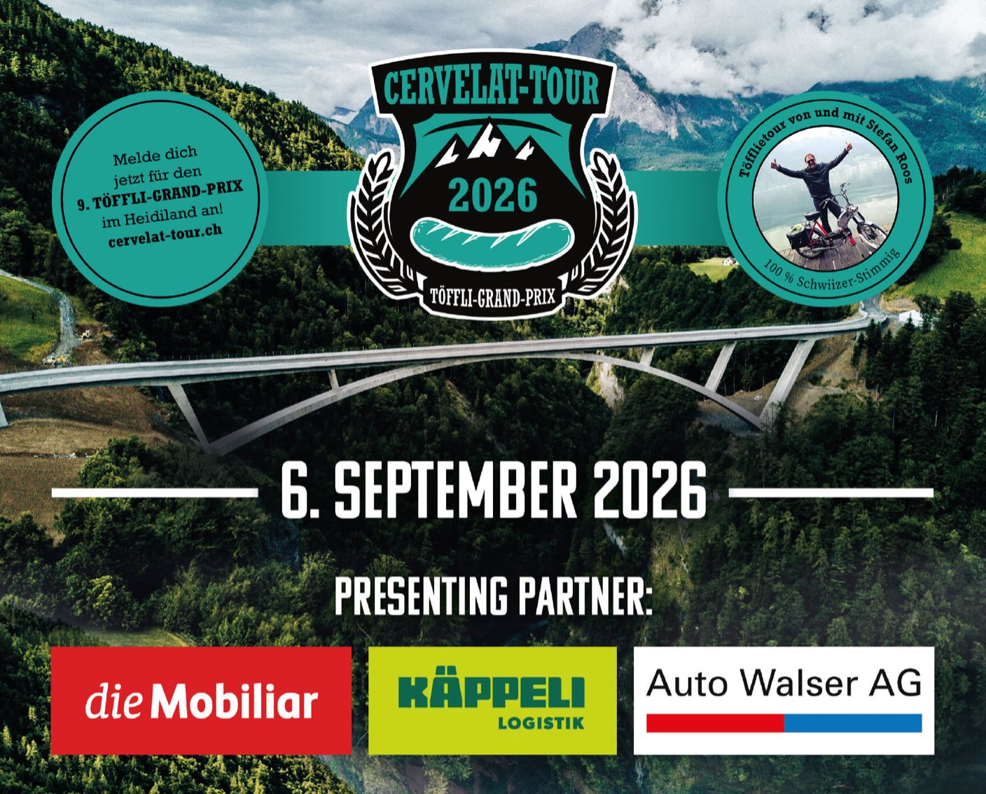 Neue Partnerschaften - ich freue mich! @diemobiliar @autowalserag @kaeppeli_logistik #jetztanmelden #cervelatontour