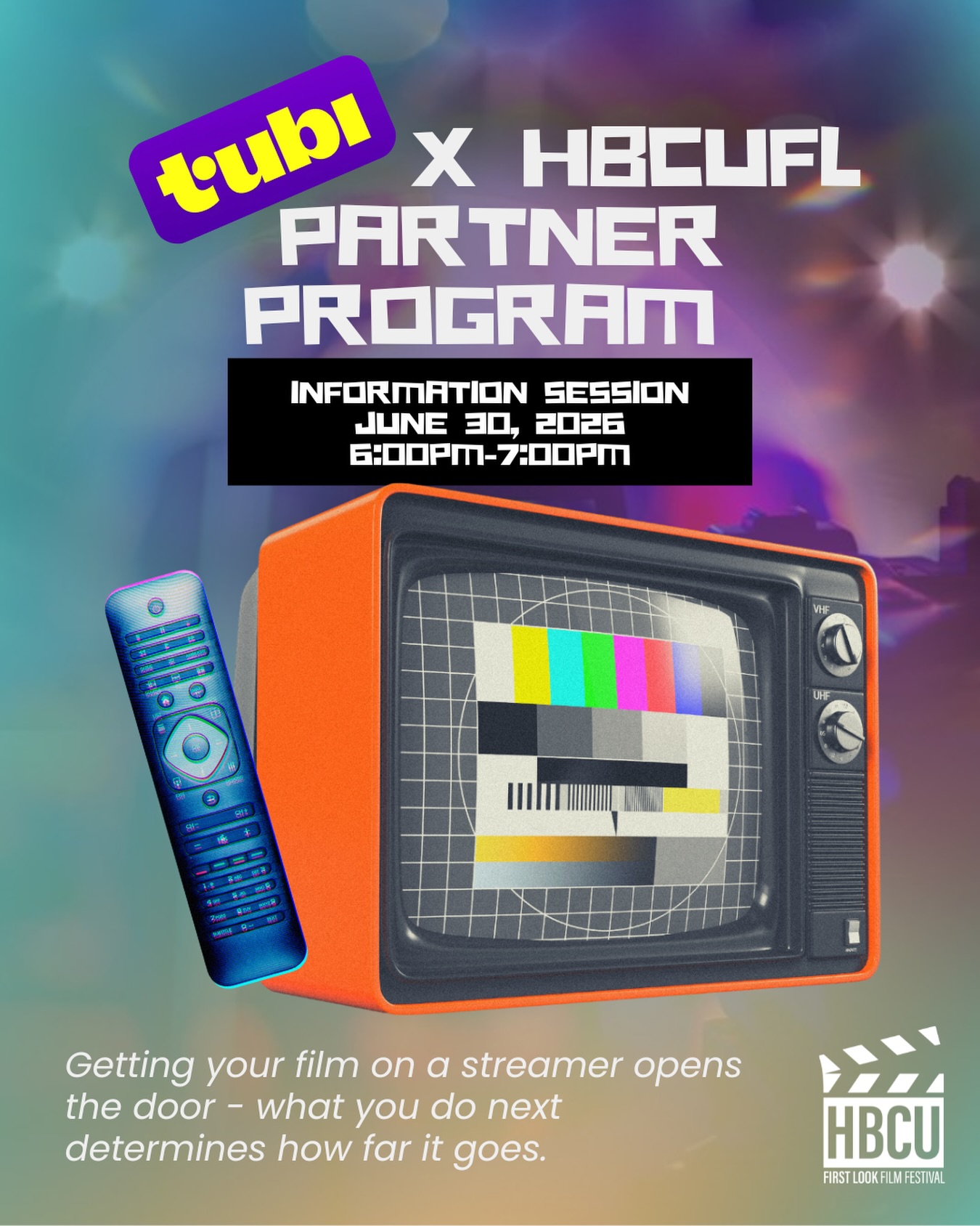#LastChance Did you sign up for our Tubi Partnership Informational?!
Join us for an online informational about our Tubi x HBCUFL Partner Program to learn how YOU can leverage a streaming distribution to expand your reach, connect with new audiences, and unlock additional opportunities.
đ
 Tuesday, June 30thâ¨â°Â 6:00â7:00 PM
Click the link in bio + sign up today to reserve your spot! #HBCUFL #TubiPartner #FilmhubPartner