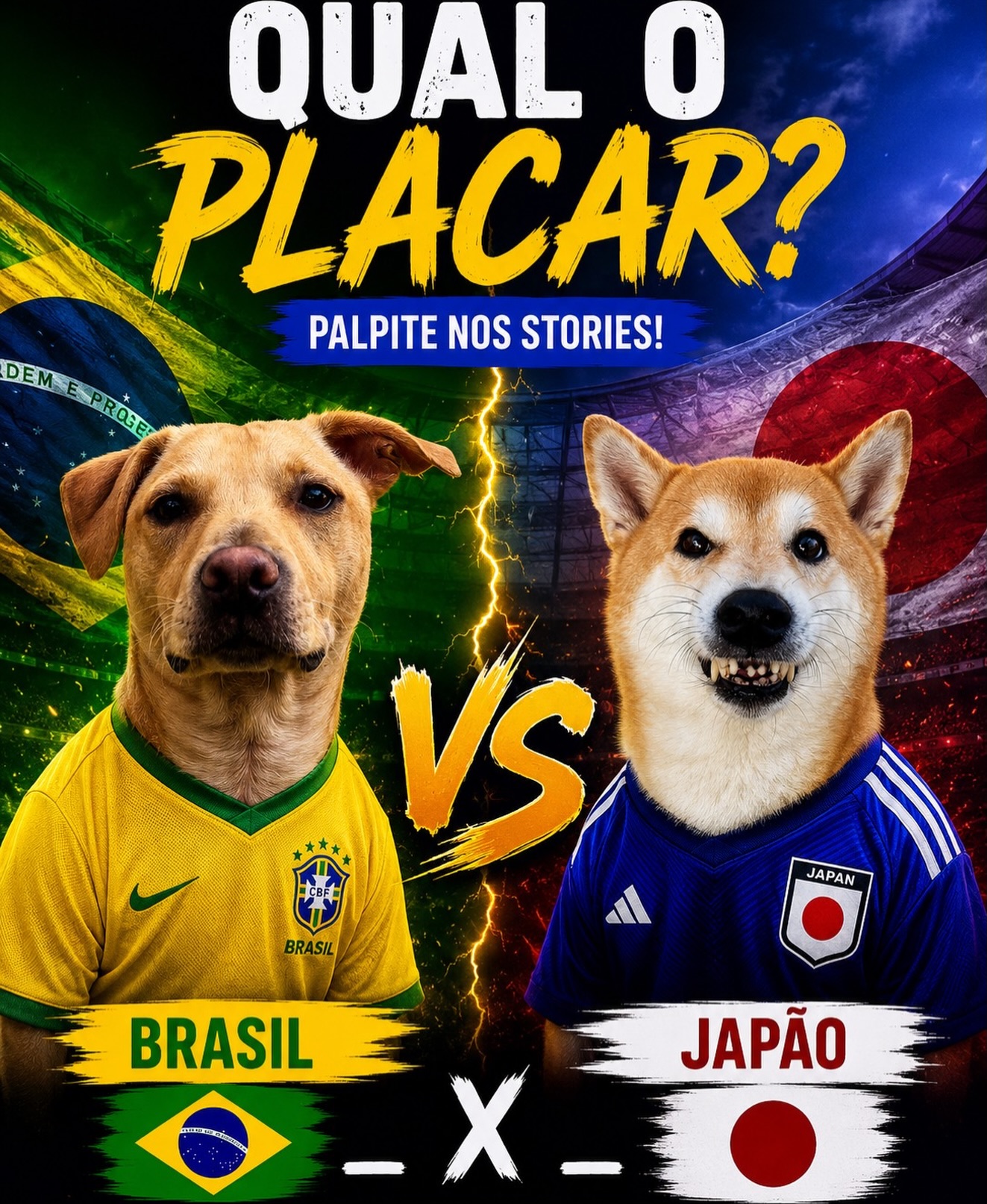 É dia de jogo! E aqui na Escola do Latir a torcida já está formada! 🇧🇷💚💛
Agora queremos saber: qual o seu palpite para Brasil x Japão?
Deixe nos comentários ou responda aos nossos stories! 🗣️ #escoladolatir #brasil🇧🇷 #dog