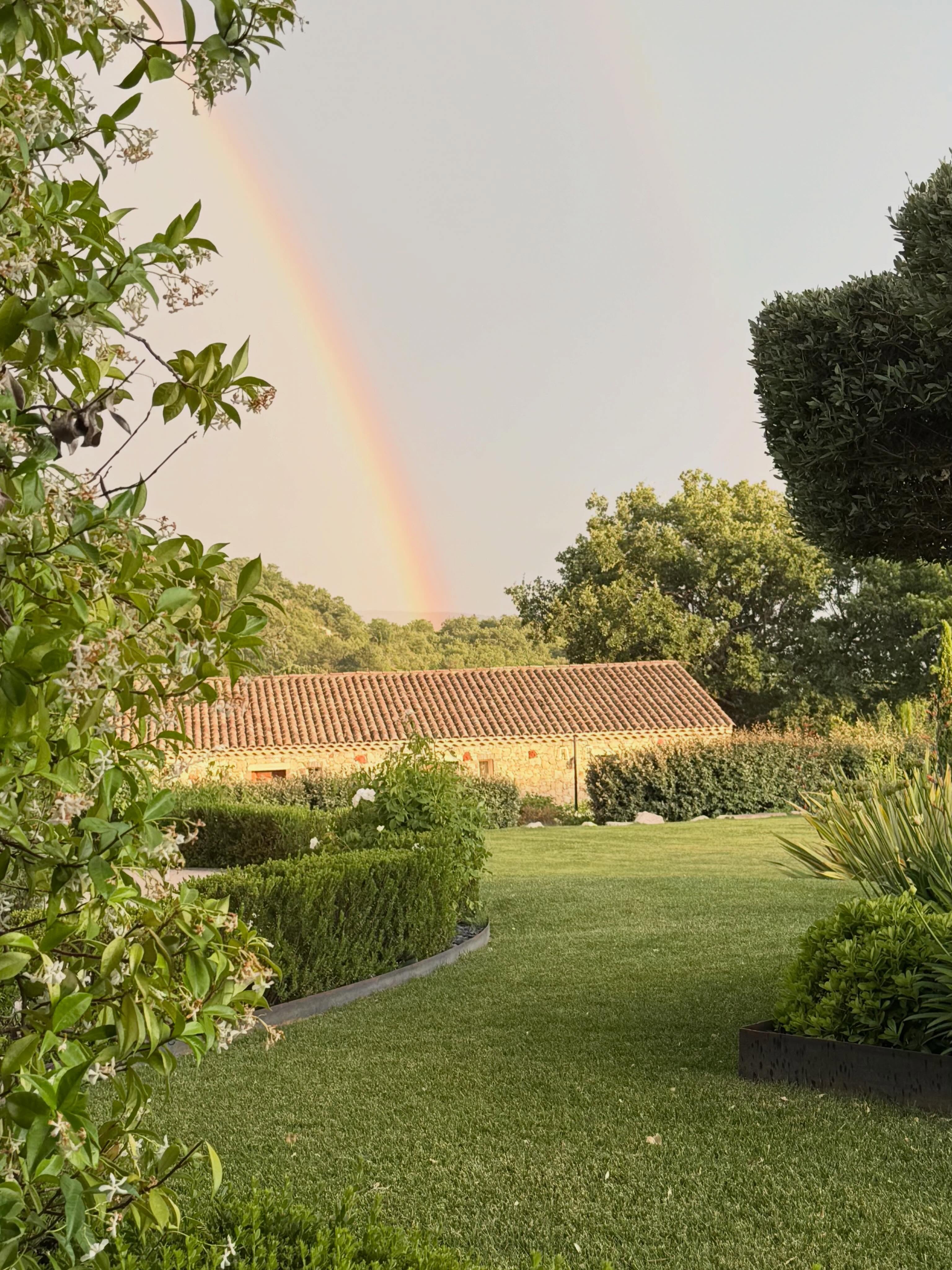 Provence at the end of the rainbow #provence #provencefrance #provencealpescotedazur #travelbloggers #retireandtravel @bastidesaintgeorges